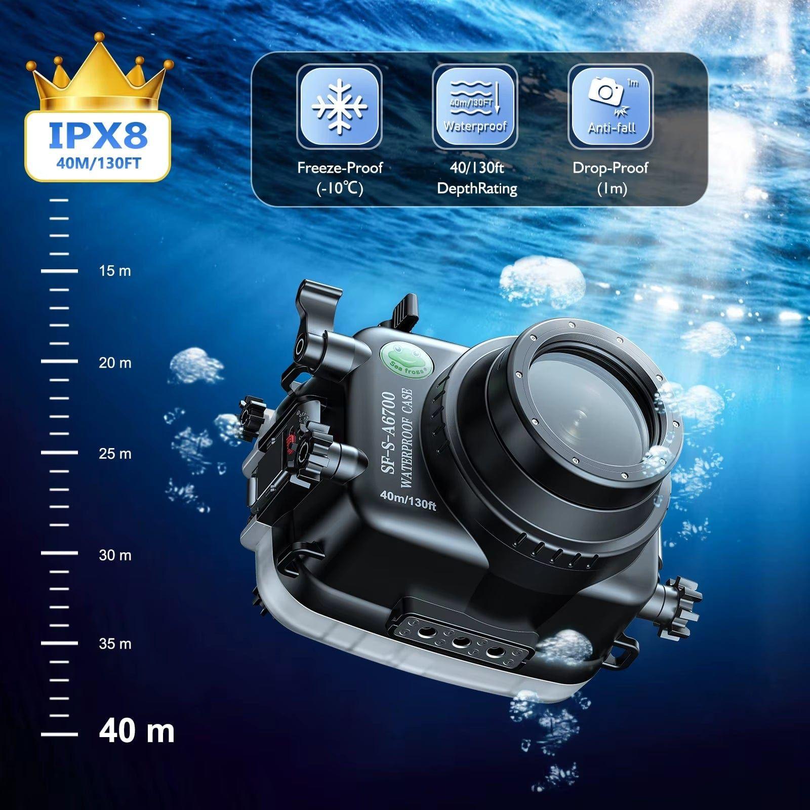 SeaFrogs Waterproof Underwater Camera Housing Case for Sony A6700 - Ideal for Scuba Diving, Snorkeling & Marine Photography