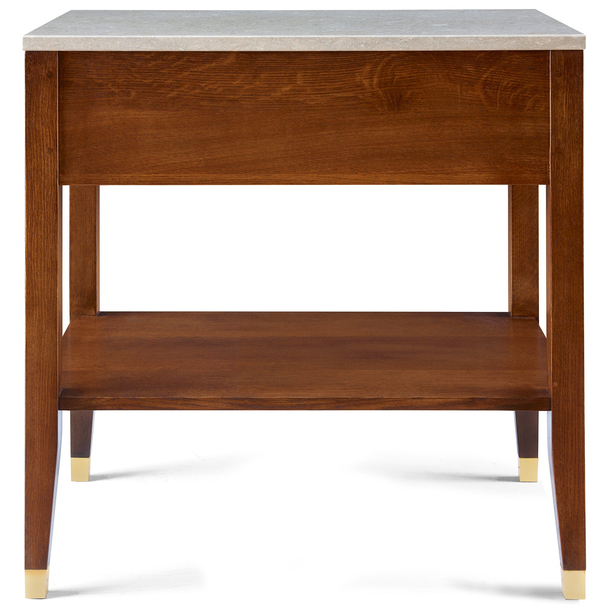 Surrey Hills Open Nightstand with Stone Top - Modern Bedside Table for Bedroom, Living Room & Office - Stylish Storage Solution for Books, Lamps & Essentials