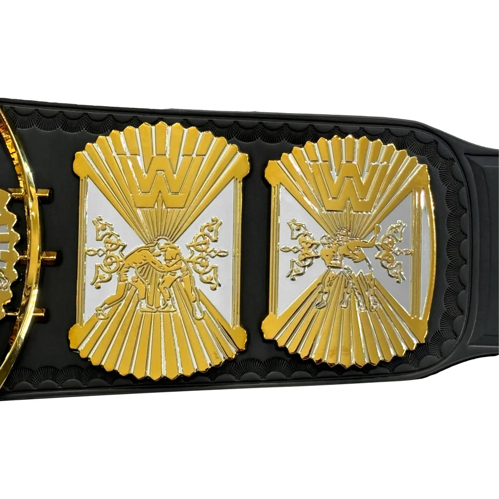 Hulk Hogan Autographed WWE WWF Winged Eagle Championship Belt - Signed Replica Collectible for Wrestling Fans & Memorabilia Enthusiasts - Perfect for Display, Man Cave Decor, and Wrestling Events