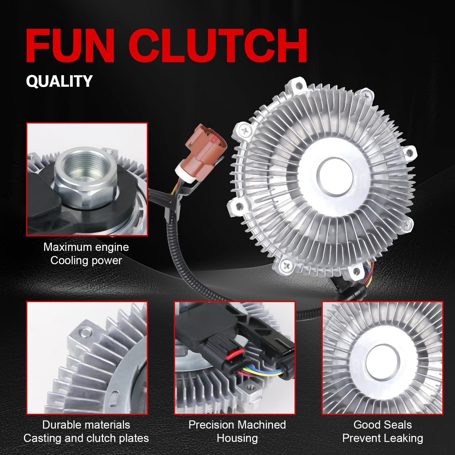 High Performance 3264 Engine Cooling Fan Clutch for 2007-2008 Ford F-150 Expedition & Lincoln Mark LT Navigator V8 4.6L 5.4L - Replacement for 46056 YB3074 - Perfect for Off-Roading, Towing & Hot Weather Driving