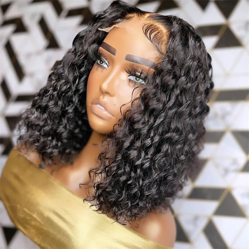 Buy 2 Human Hair Bob Wigs for $99 | 4x4 Lace Closure Curly & Straight Bob Wig Set | Perfect for Daily Wear, Parties & Cosplay