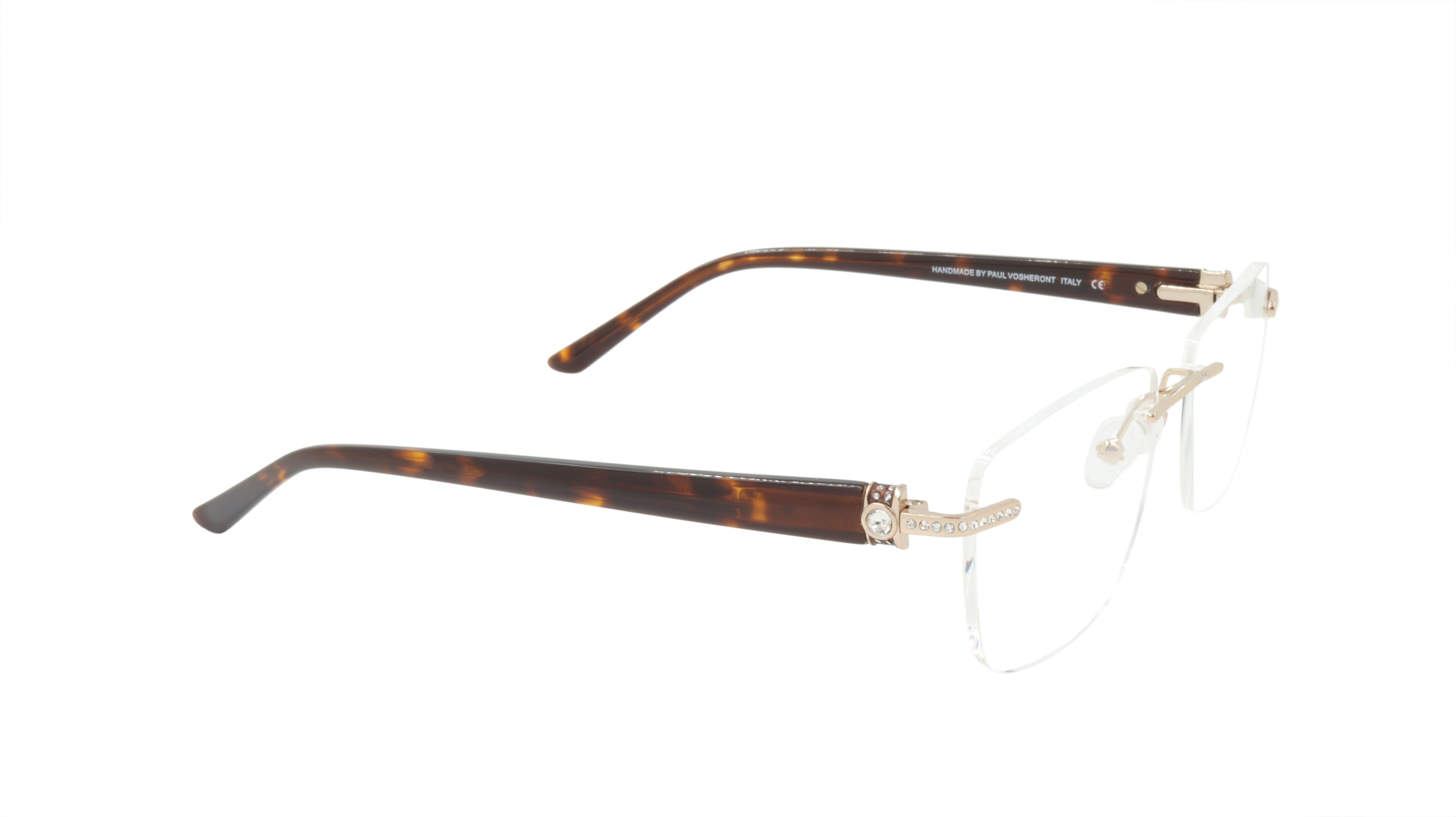 Paul Vosheront Tapered Square Rimless Titanium Optical Eyewear - Lightweight & Durable Titanium Glasses for Men & Women - Perfect for Reading, Driving & Everyday Use
