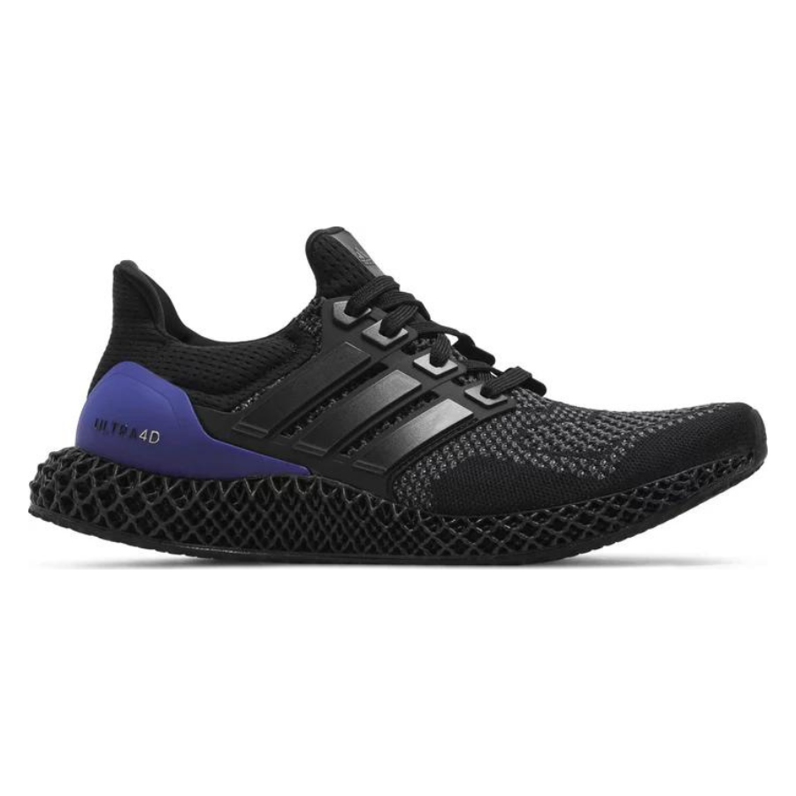 Adidas Ultra 4D Running Shoes for Men - Black Purple Core Black Gold Metallic | Lightweight Comfortable Sneakers for Jogging, Gym Workouts & Daily Wear