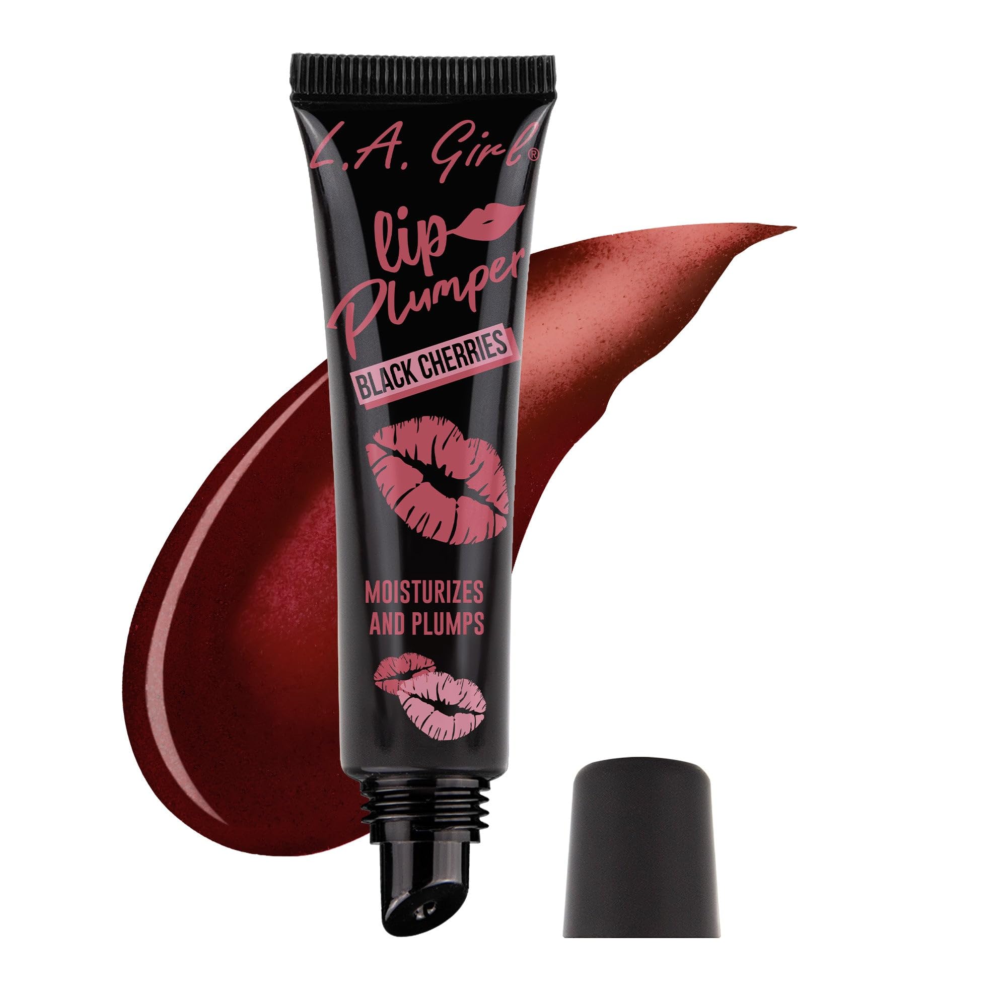 L.A. Girl Tinted Lip Plumper - Black Cherry GLP530 | Hydrating Lip Gloss with Plumping Effect for Fuller Lips | Perfect for Everyday Wear, Date Night & Makeup Looks