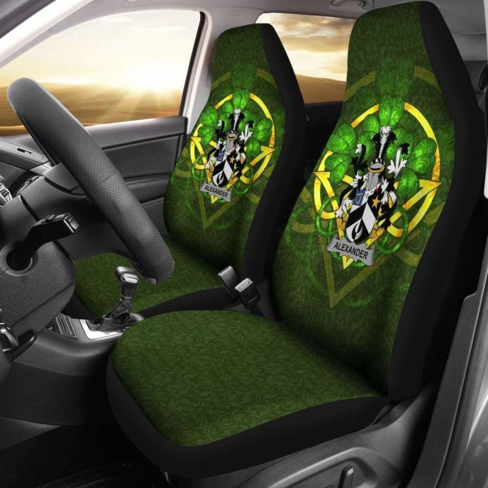 Alexander Ireland Car Seat Cover Set of 2 - Premium Celtic Shamrock Design for Auto Protection | Perfect for Cars, Trucks & SUVs | Waterproof & Anti-Slip Car Accessories