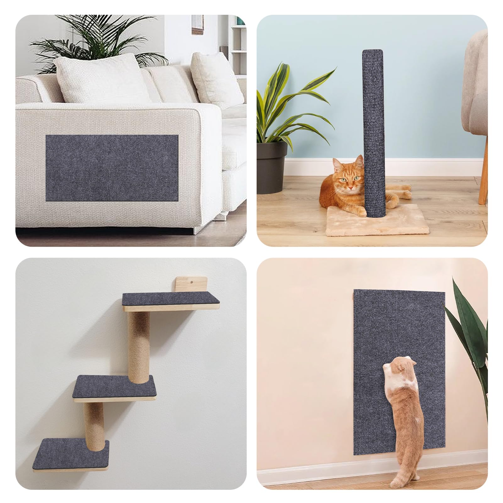 Palksky 3PCS Climbing Cat Scratcher Mat - 23.6
