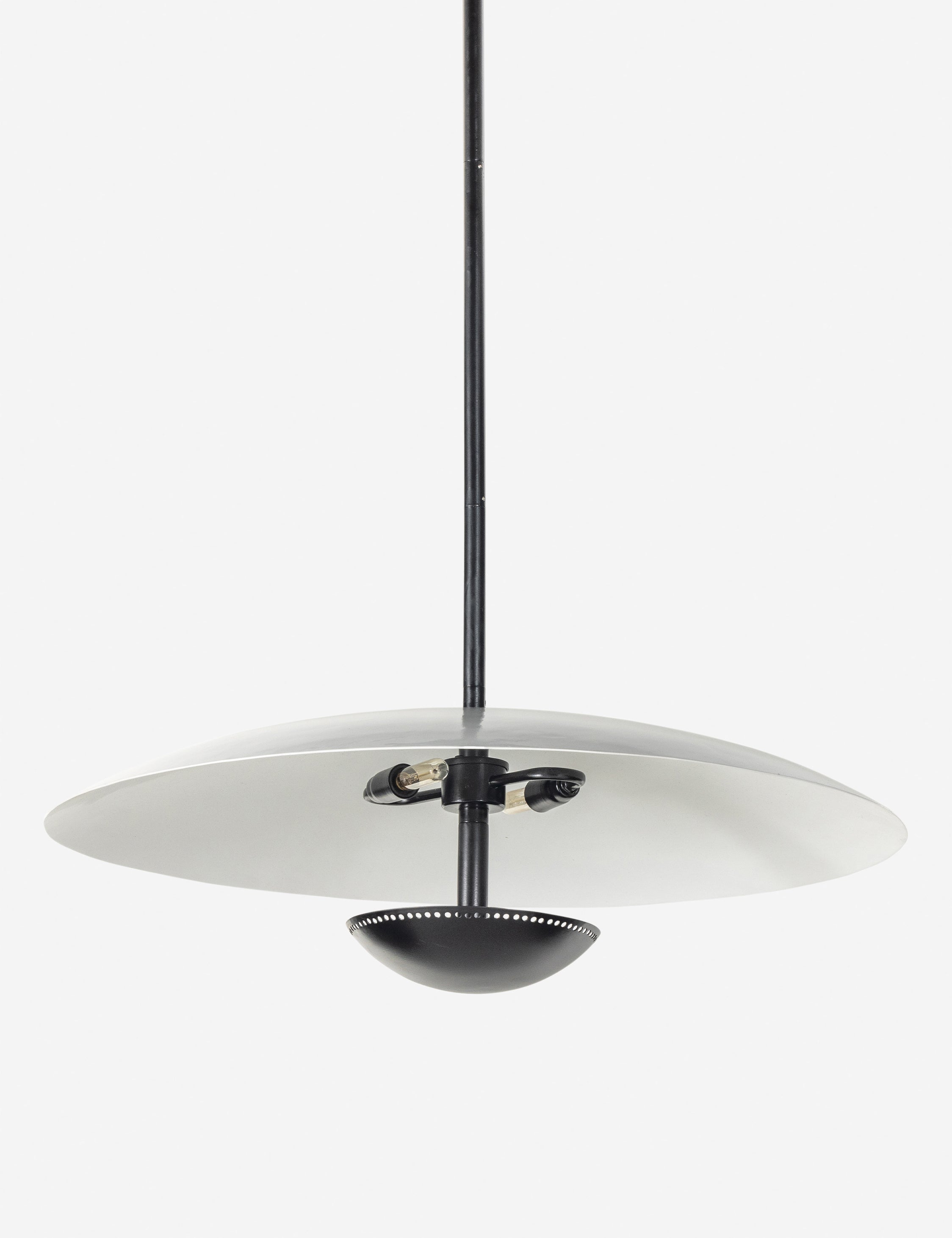 Amna Modern Pendant Light Fixture - Sleek Glass Shade with Adjustable Hanging Cord for Kitchen Island, Dining Room, or Bedroom Lighting