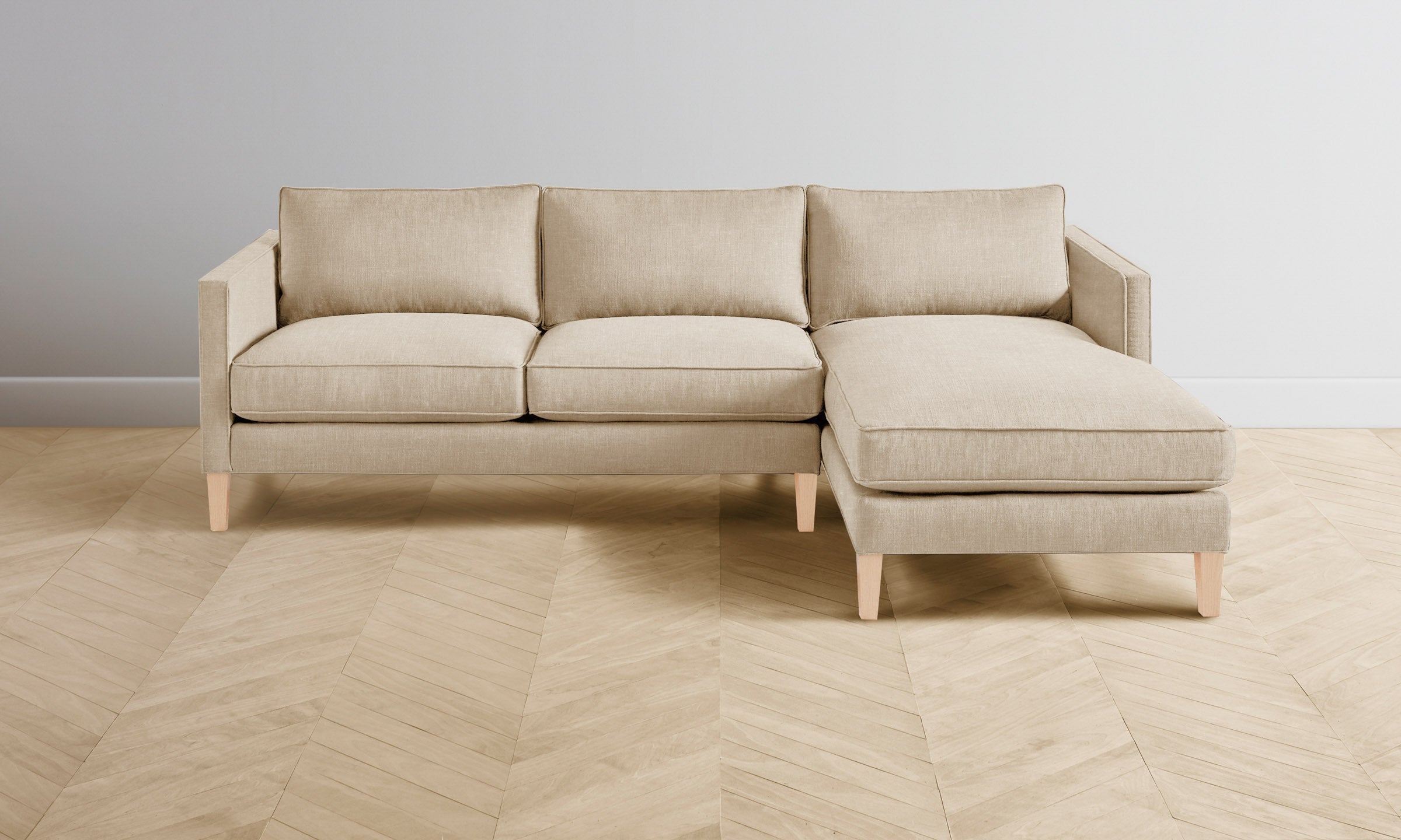Premium Crosby Sectional Sofa with Heritage Belgian Linen Upholstery - Modern Comfort for Living Room, Lounge & Family Gatherings