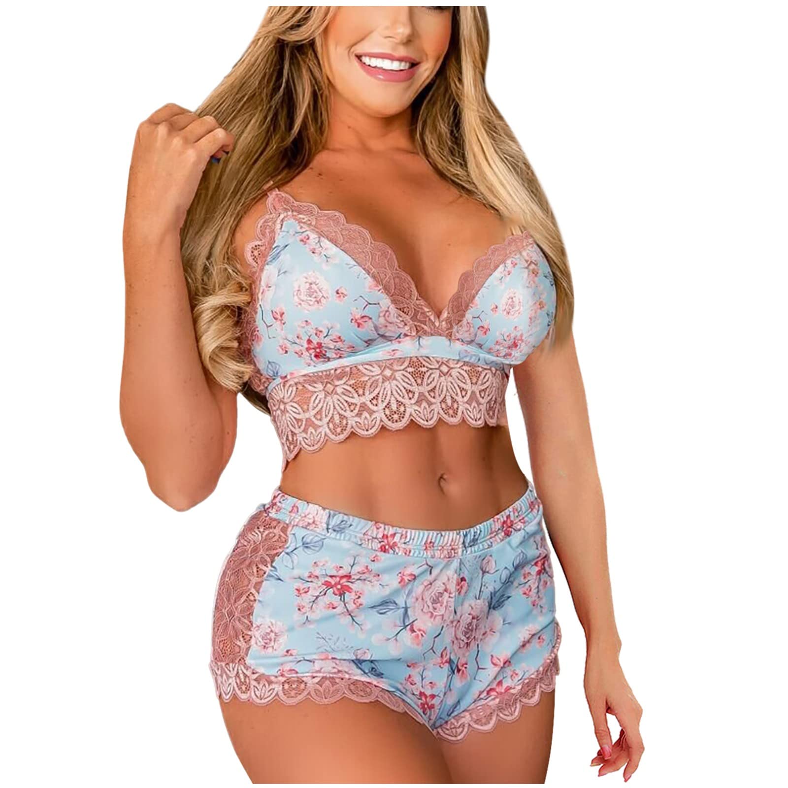 Sexy Lace Romper Suit for Women - Comfortable Sleepwear & Lingerie Set - Perfect for Bedtime, Lounging & Romantic Occasions