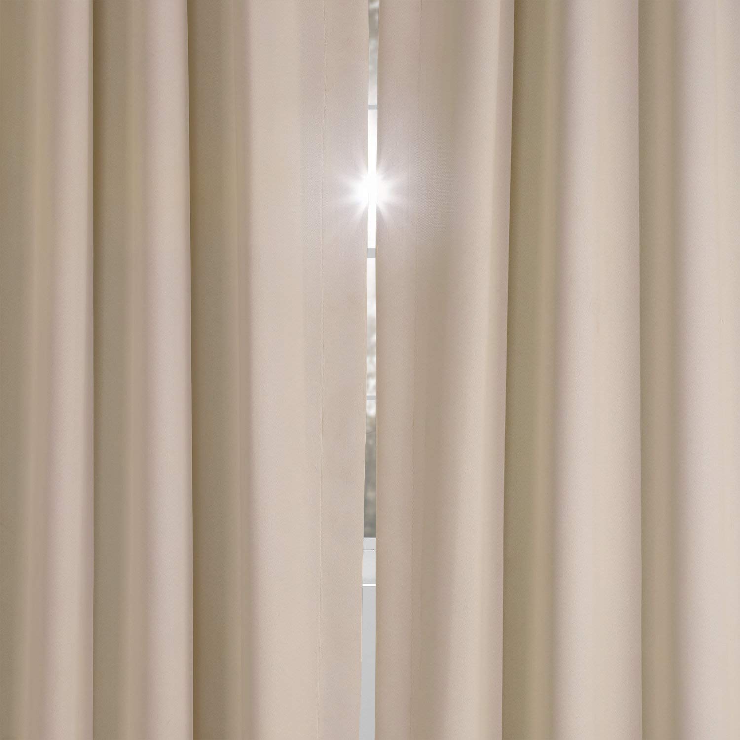 Room Darkening Curtains 96 Inches Long - HPD Half Price Drapes for Bedroom & Living Room (1 Panel, 50x96, Egg Nog) - Perfect for Light Control, Privacy & Home Decor