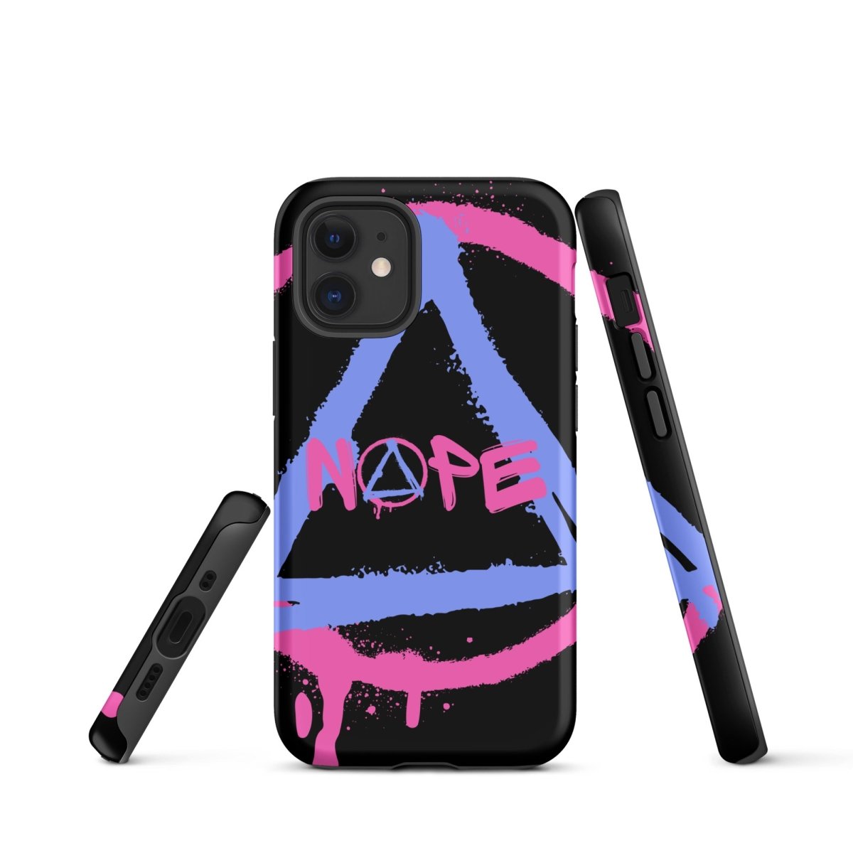 NOPE Symbol iPhone® Tough Case - Durable Protective Cover for iPhone 11/12/13/14/15 Pro Max - Anti-Scratch Shockproof Phone Case for Everyday Use & Outdoor Activities