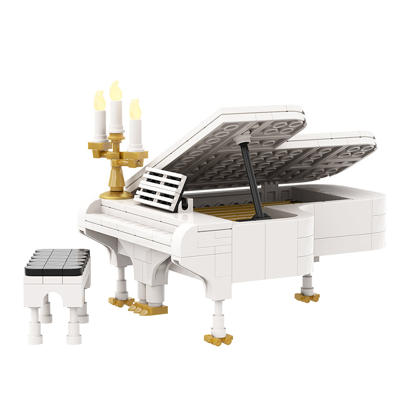 268 Pcs Piano Building Blocks Set - Black & White Bricks for Creative Music Lovers | Perfect for Kids STEM Toys, DIY Music Decor, and Educational Gifts