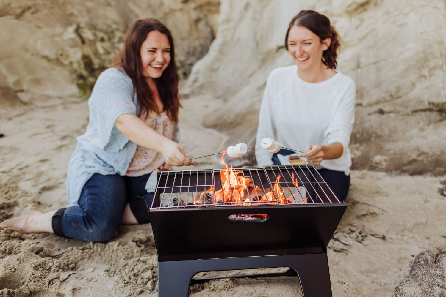 Portable NFL X-Grill Charcoal BBQ Grill for Camping, Tailgating & Outdoor Cooking - Compact Design for Picnics, Backyard Parties & Game Day Grilling