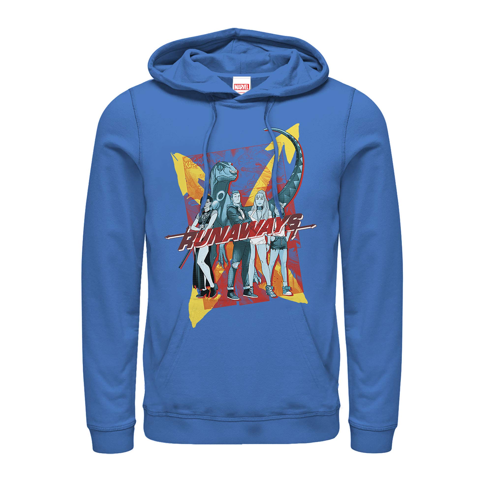 Marvel Men's Runaways Retro Team Pullover Hoodie Sweatshirt - Vintage Comic Book Style for Casual Wear & Cosplay