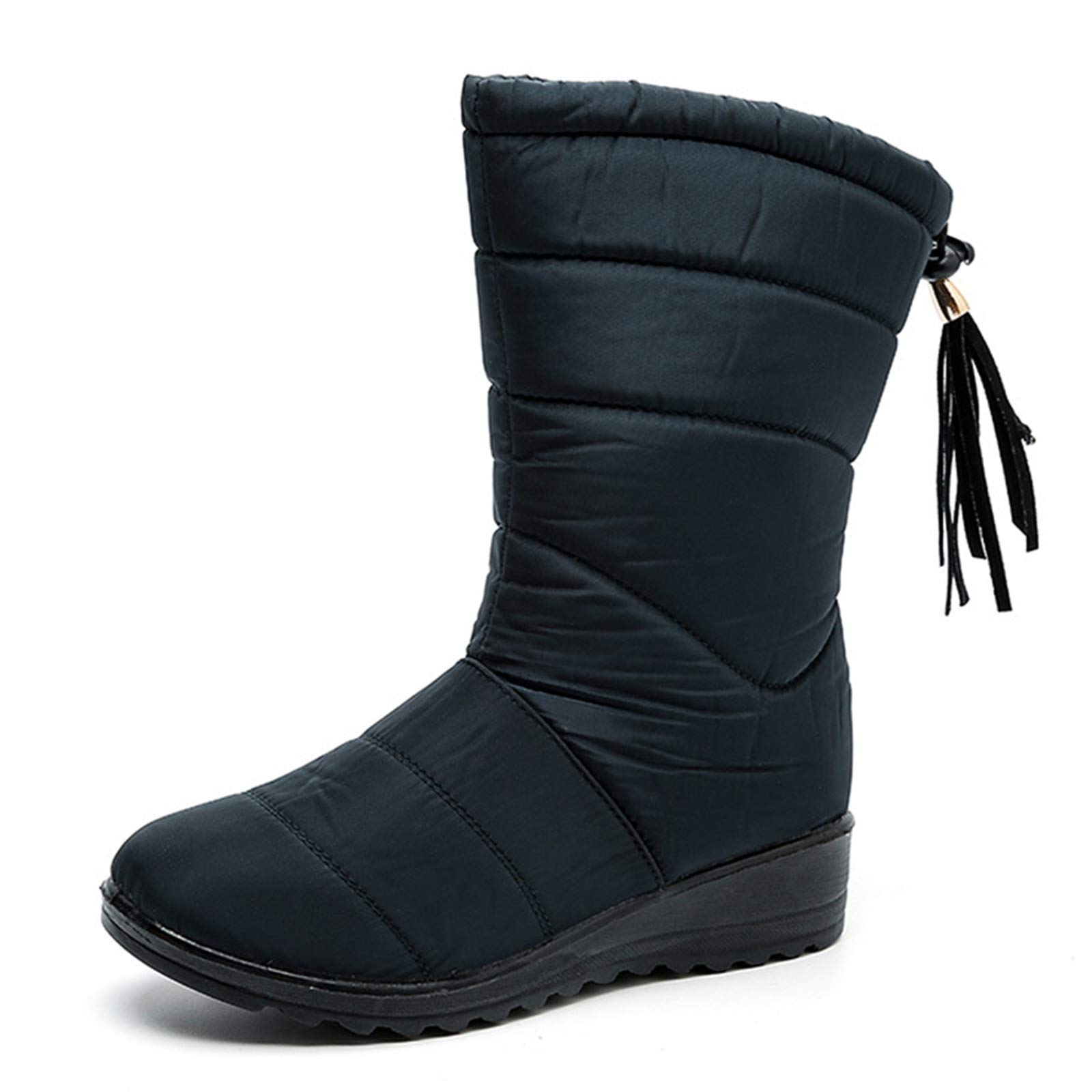 Valink Women's Winter Snow Boots - Waterproof, Warm & Thickened with Tassel Details - Fashion Ankle Boots for Women - Perfect for Snowy Days, Outdoor Activities & Casual Wear