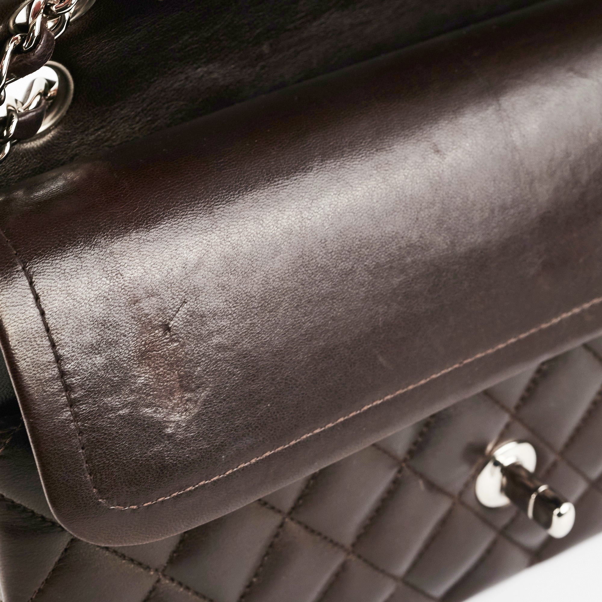 Chanel Medium/Large Classic Double Flap Bag in Dark Chocolate Brown - Luxury Designer Handbag for Women, Perfect for Work, Evening Events & Special Occasions