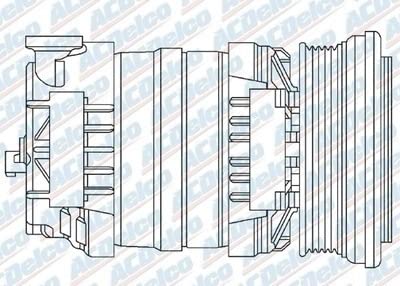 ACDelco 15-20151 Professional A/C Compressor - Compatible with Select Car Models | Perfect for Auto Repair & HVAC System Maintenance
