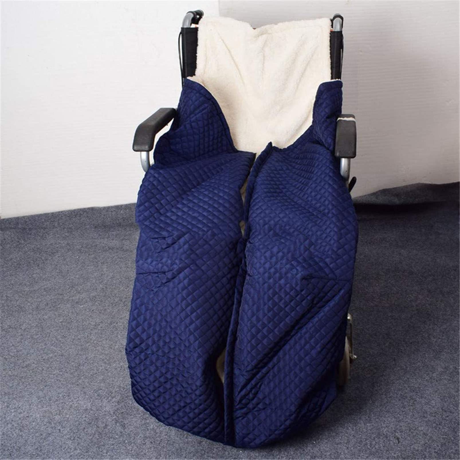 PHSHH Lightweight Wheelchair Blanket with Zipper - Soft Fleece-Lined Lambswool Cover for Adults - Warm & Cozy Wheelchair Accessory for Winter, Travel & Home Use