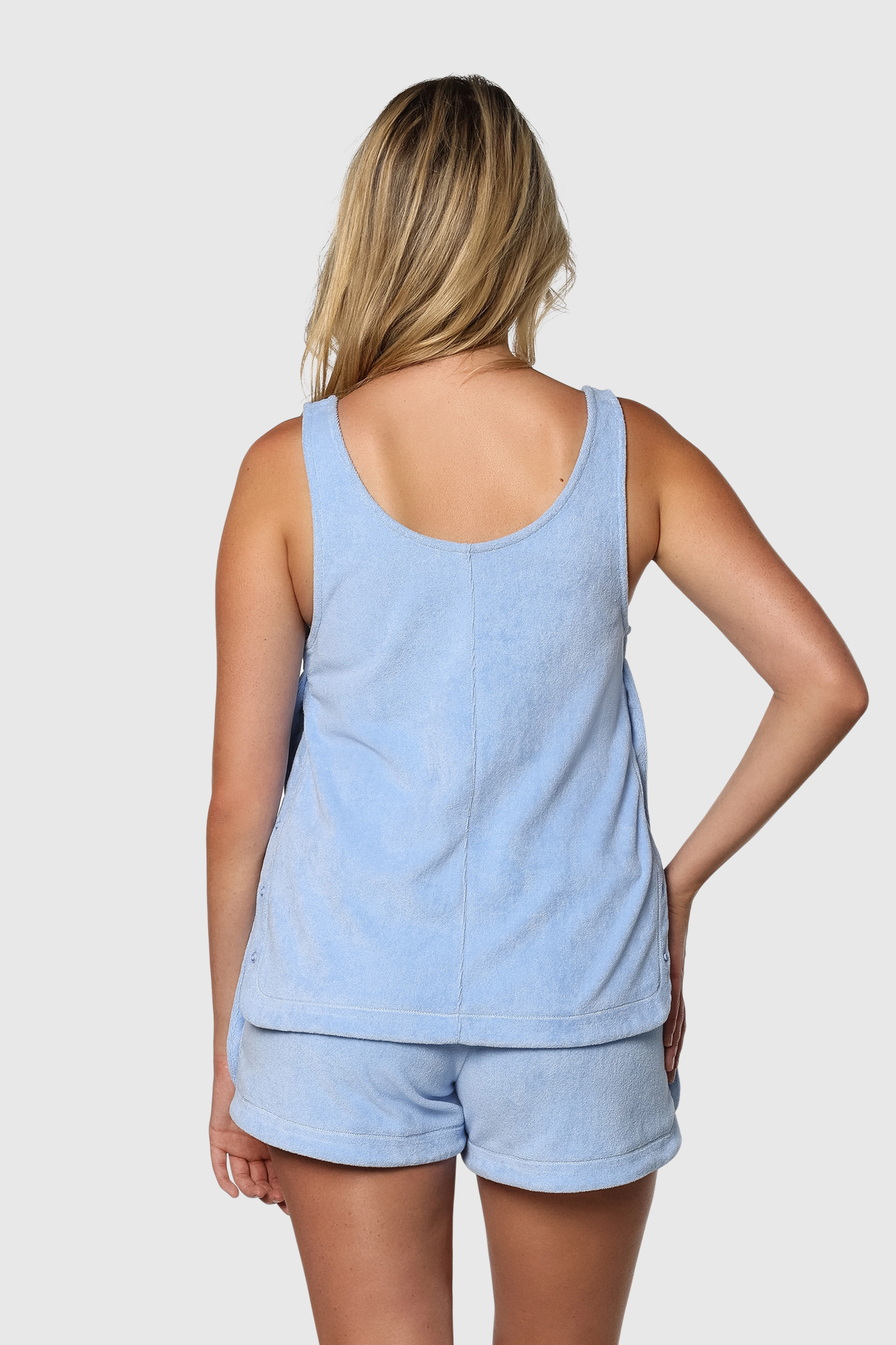 White Terry Tank Top for Women - Soft & Comfortable Cotton Camisole - Perfect for Yoga, Gym & Casual Wear