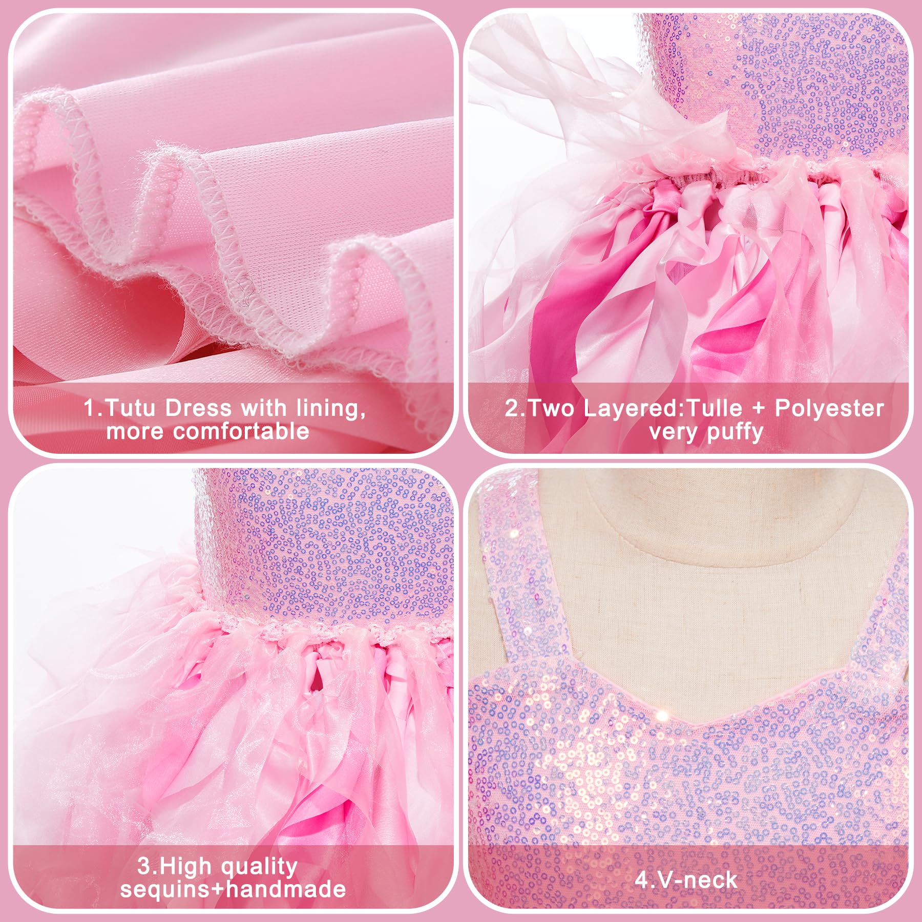 Sparkly Sequin Tutu Dress for Girls - Tulle Princess Prom Dress for Birthday Party & Formal Occasions | Toddler Girl Party Outfit for Special Events & Celebrations