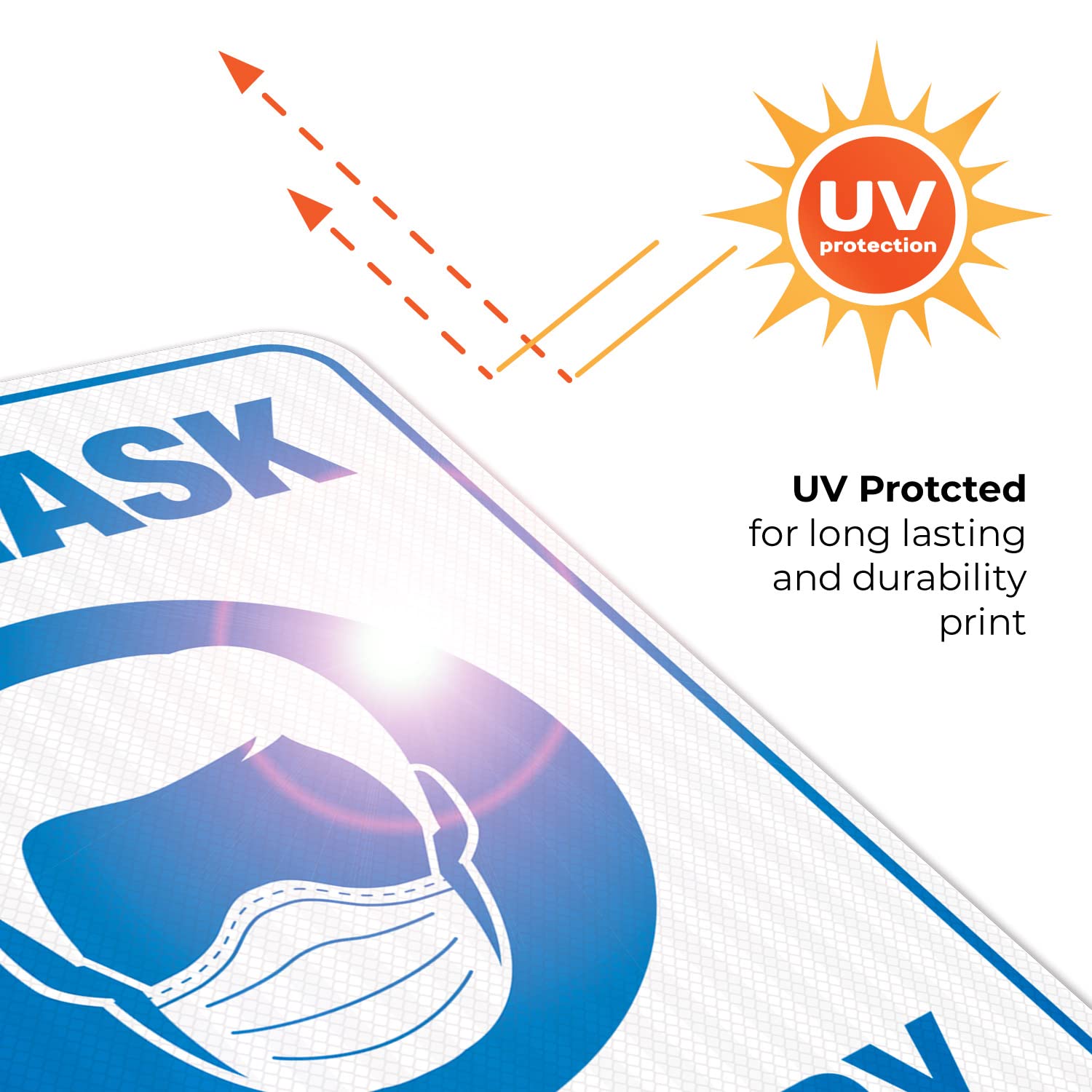 3M EGP Reflective 'Mask Required' & 'No Mask No Entry' Aluminum Signs - 18x24 Inches, .080 Thick, Fade Resistant for Indoor/Outdoor Use - Easy Mounting, Made in USA - Perfect for Stores, Offices & Public Spaces
