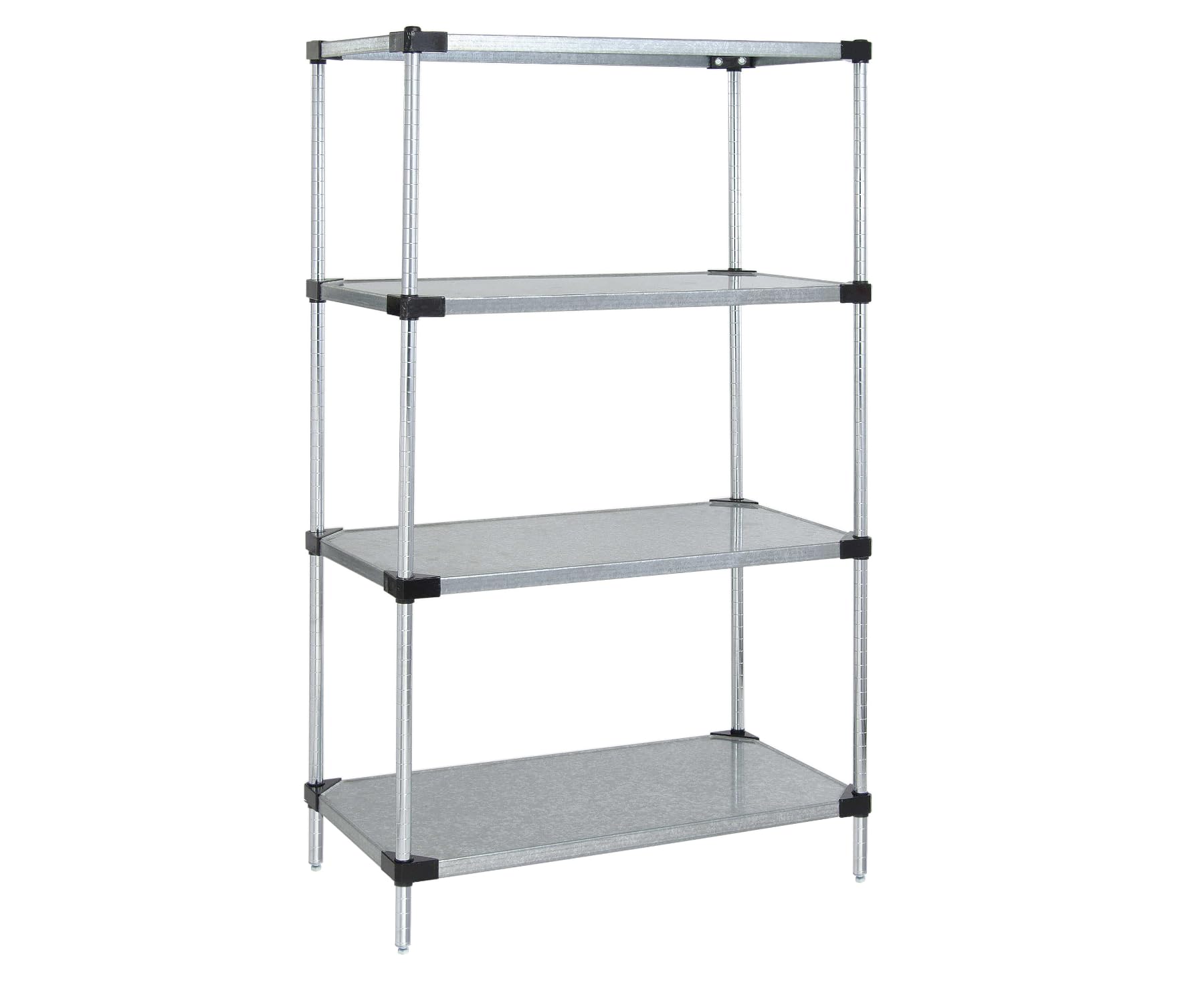 Quantum Storage Systems WR86-1860SG Starter Kit - 4-Tier Solid Galvanized Steel Shelving Unit (86