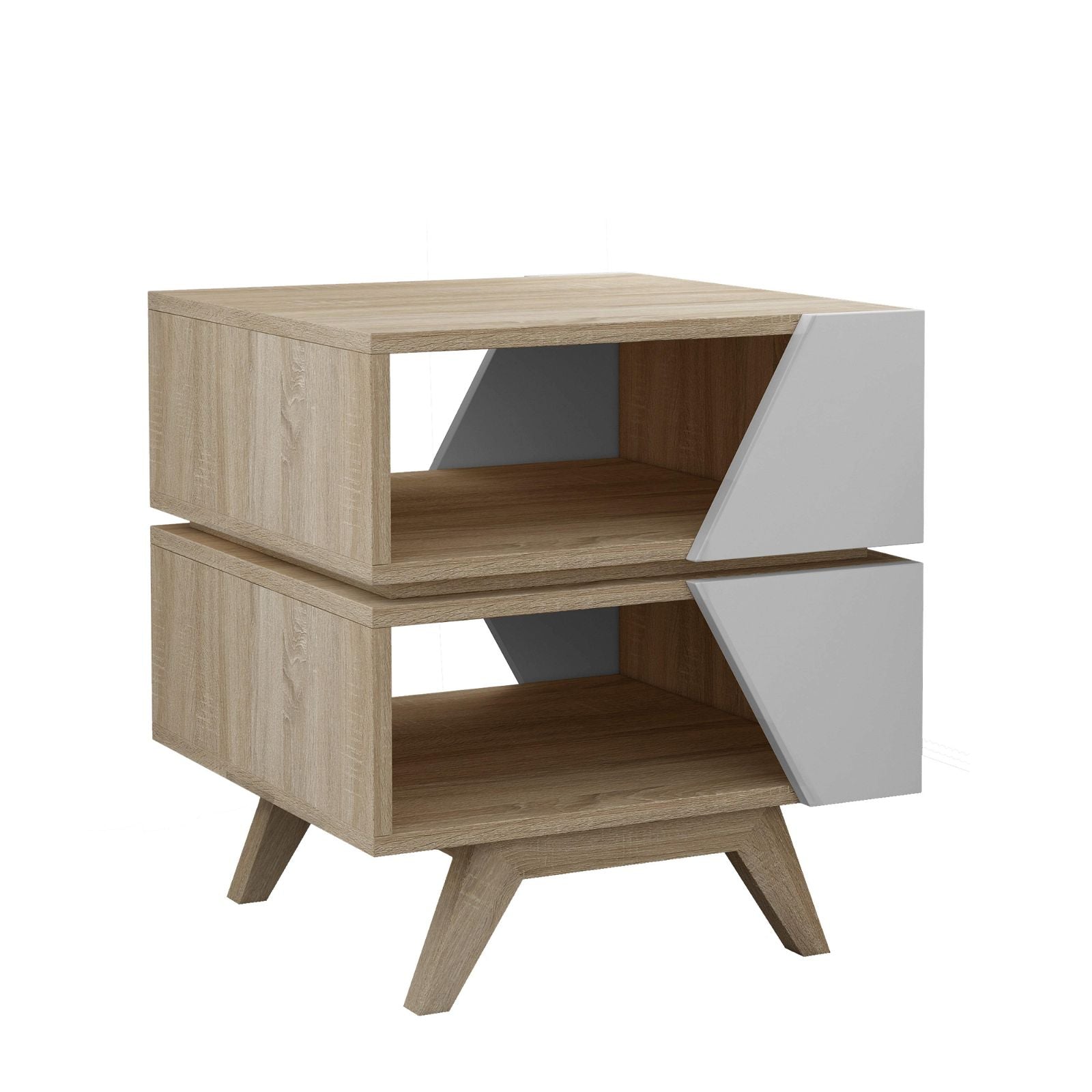 Criterion Nordic 450 Oak End Table - Modern Side Table for Living Room, Bedroom, or Office Decor