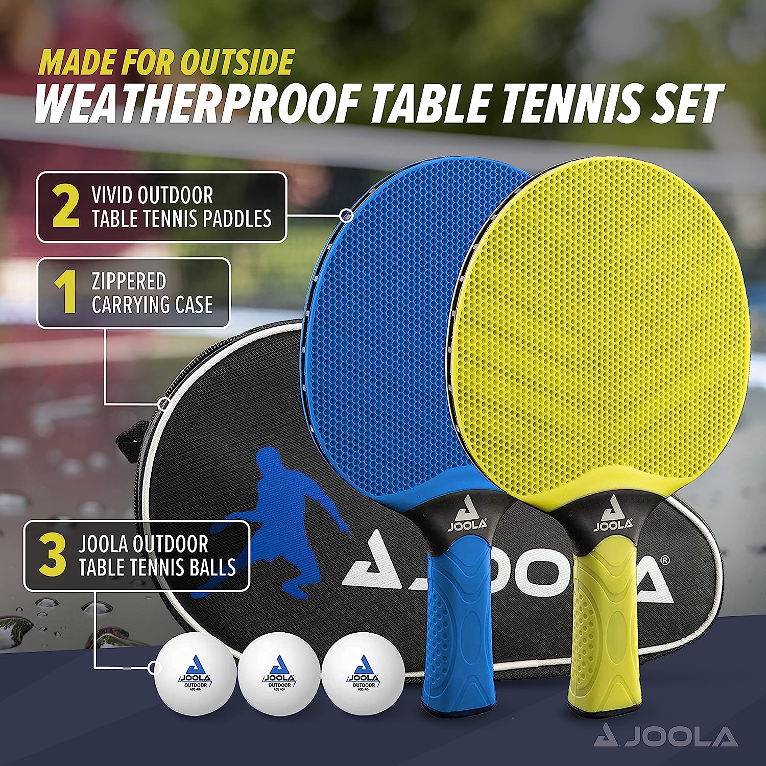 Premium Outdoor Racket Set - Badminton & Tennis Combo with Carrying Case | Durable Sports Equipment for Backyard, Beach & Park Games | Perfect for Family Fun & Outdoor Activities