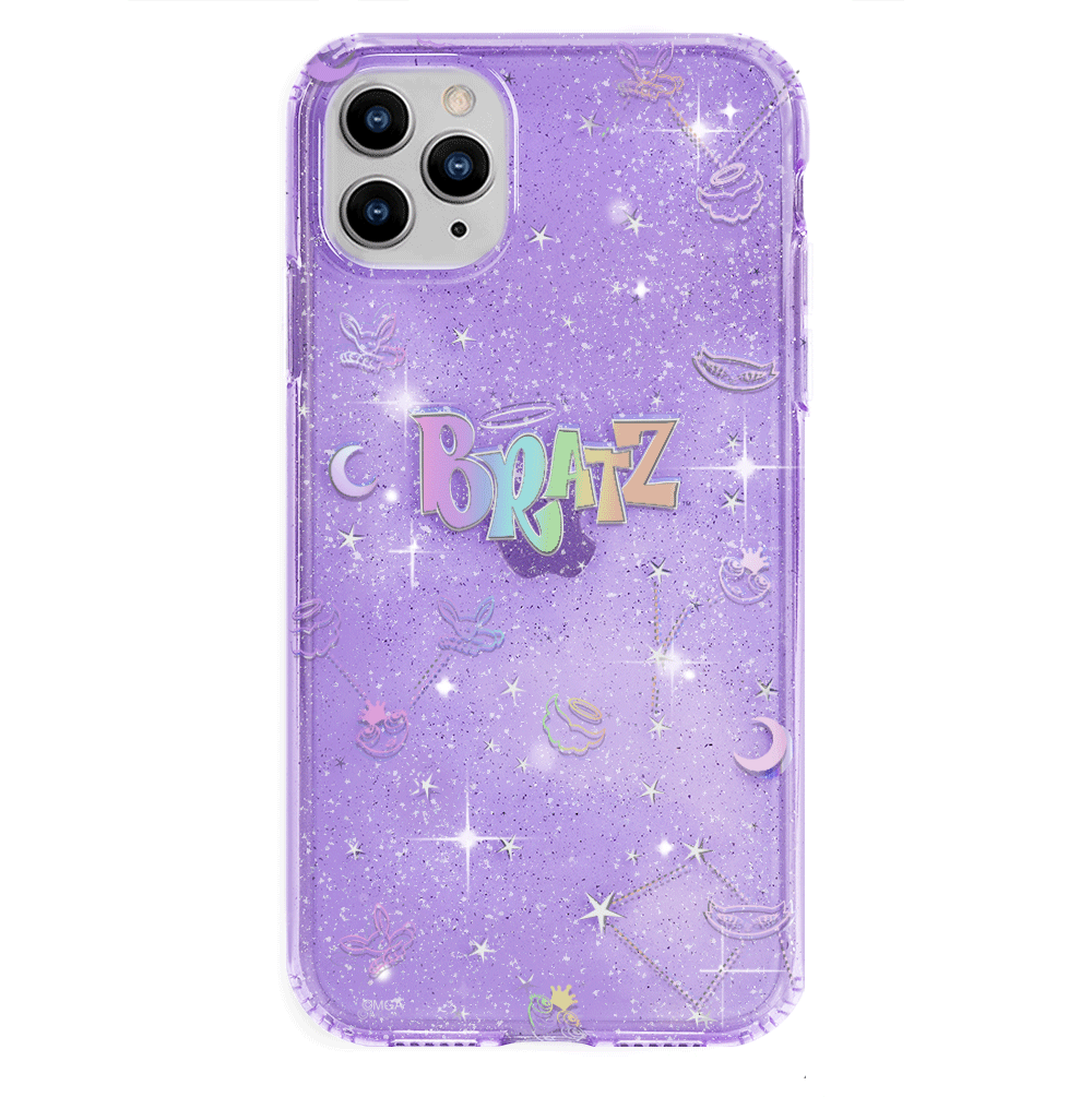 Bratz Celestial Glitter iPhone Case - Trendy Protective Phone Cover for iPhone 13/14/15 - Sparkly Glam Design for Girls & Teens - Perfect for School, Parties & Everyday Use