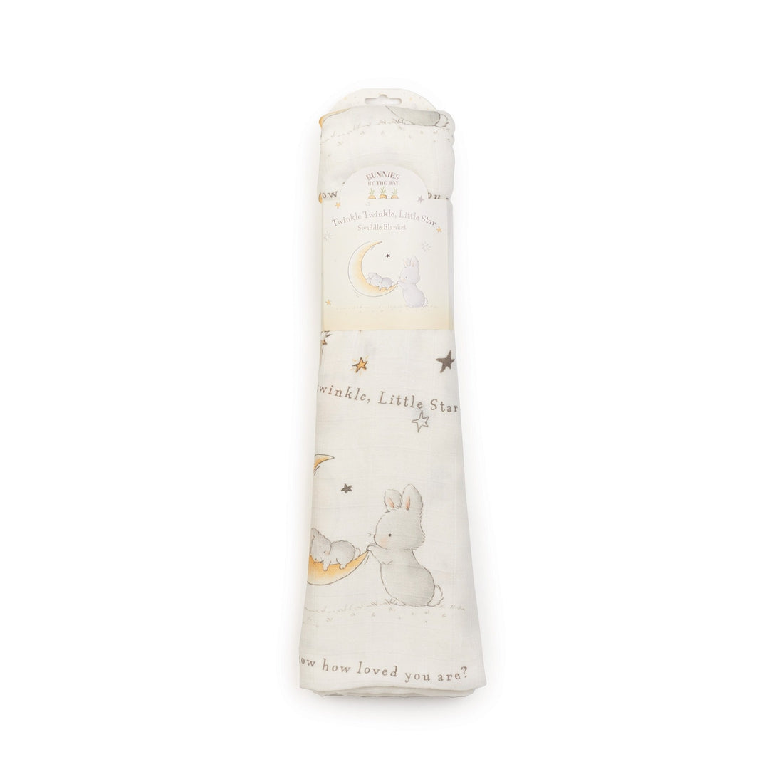Bloom Twinkle Twinkle Swaddle Blanket - Soft Baby Wrap for Newborns & Infants | Perfect for Nursery, Bedtime & Photo Shoots