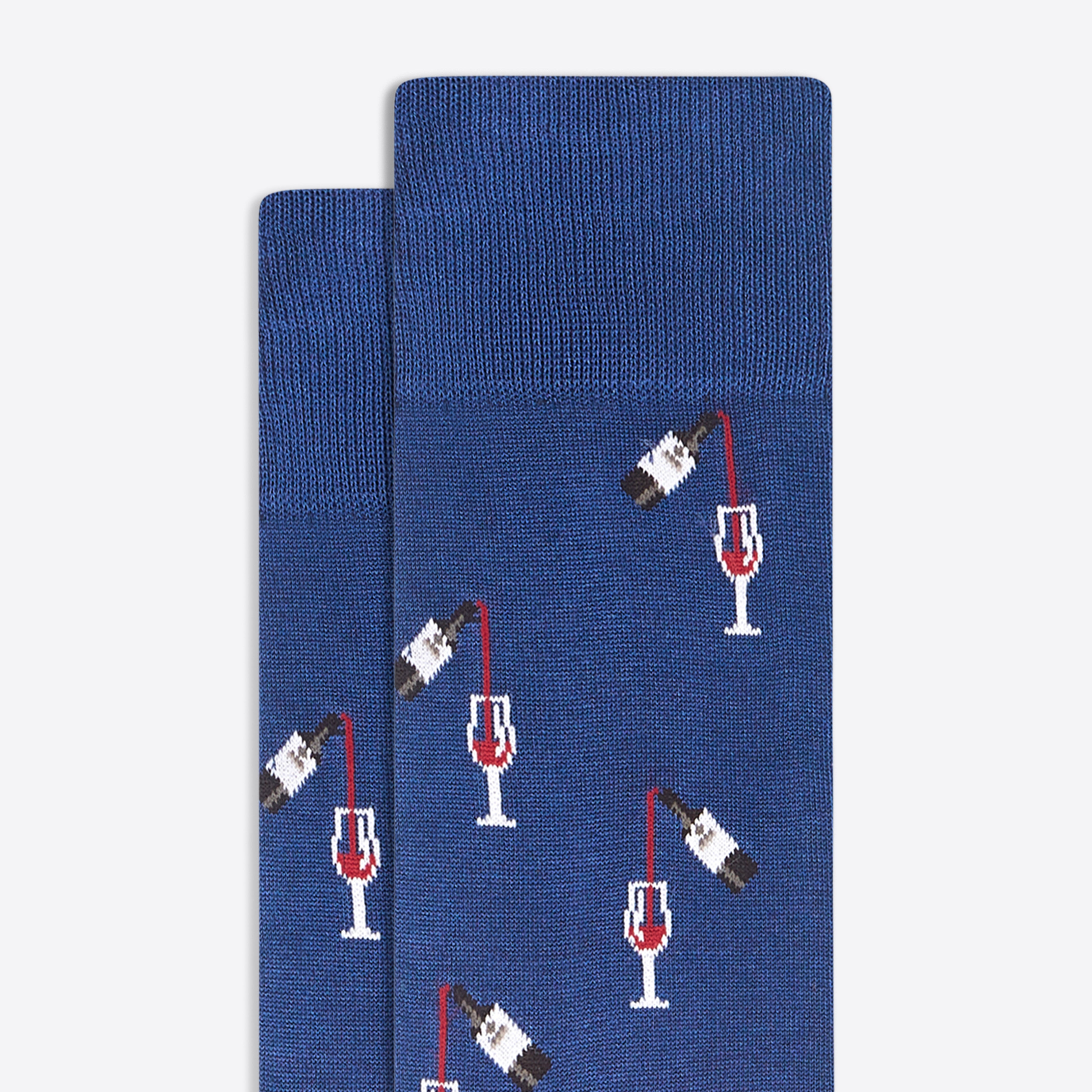Wine Glass Print Mid Calf Socks - Comfortable Novelty Socks for Women & Men - Perfect for Wine Lovers, Gifts, and Casual Wear