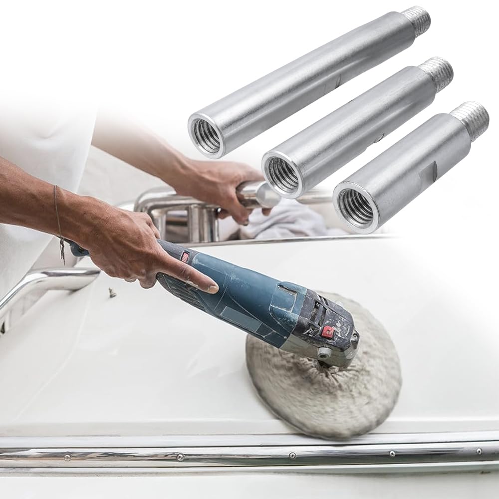 3Pcs Angle Grinder Extension Shaft Set - M14 Thread 2/3/5 Inch Extender Attachments for Rotary Grinders & Car Polishers - Perfect for Hard-to-Reach Areas & Detailing Work