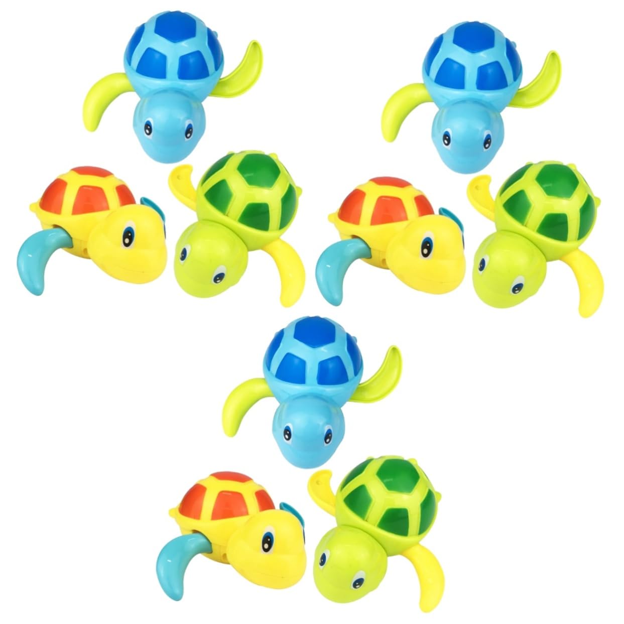 VICASKY 9-Piece Wind-Up Bath Toys Set - Colorful Clockwork Swimming Animals for Toddlers & Kids - Fun Bathtime, Pool Party & Sensory Play Water Toys