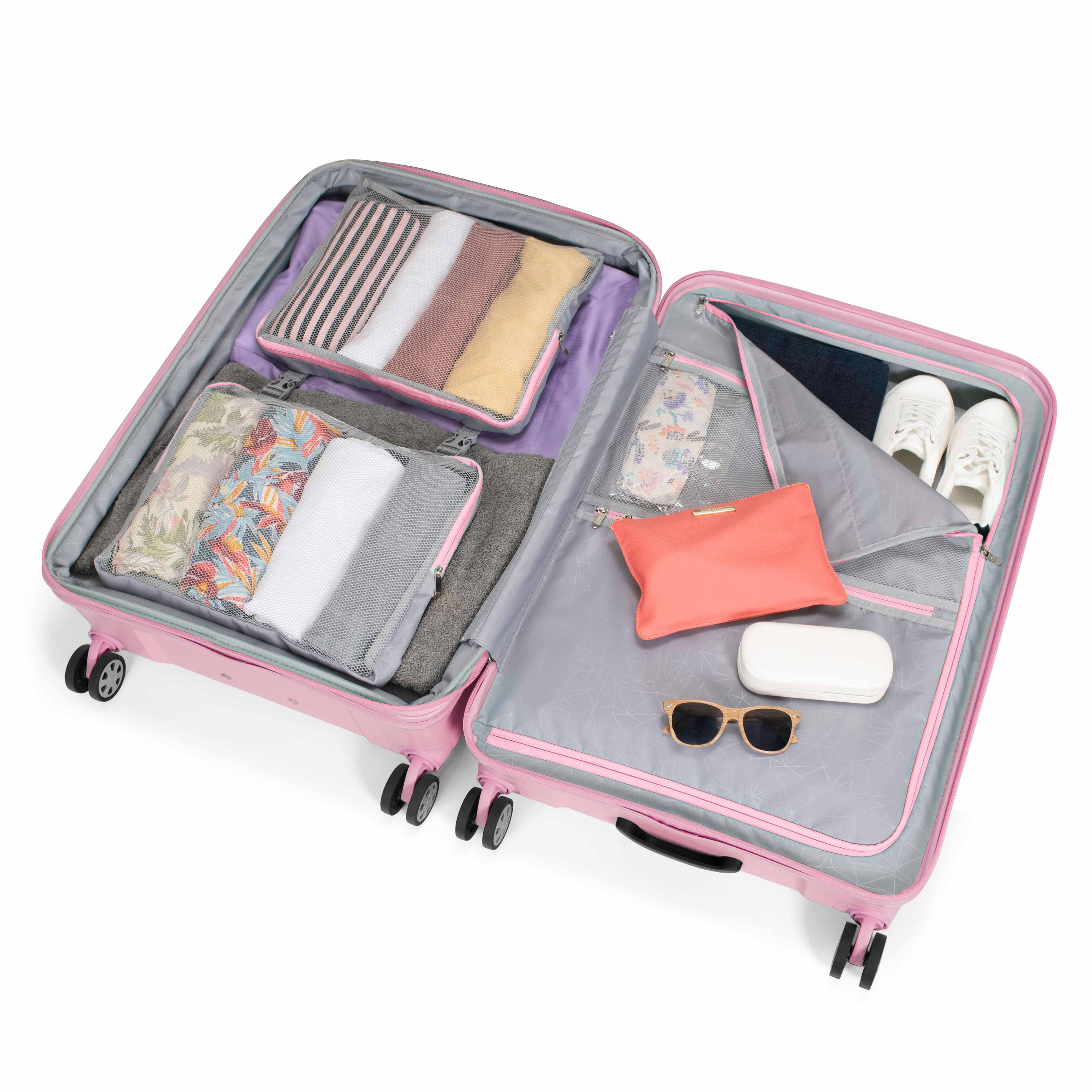 Pagosa 3 Piece Luggage Set - Lightweight Spinner Suitcase with TSA Lock - Perfect for Travel, Business Trips & Vacations