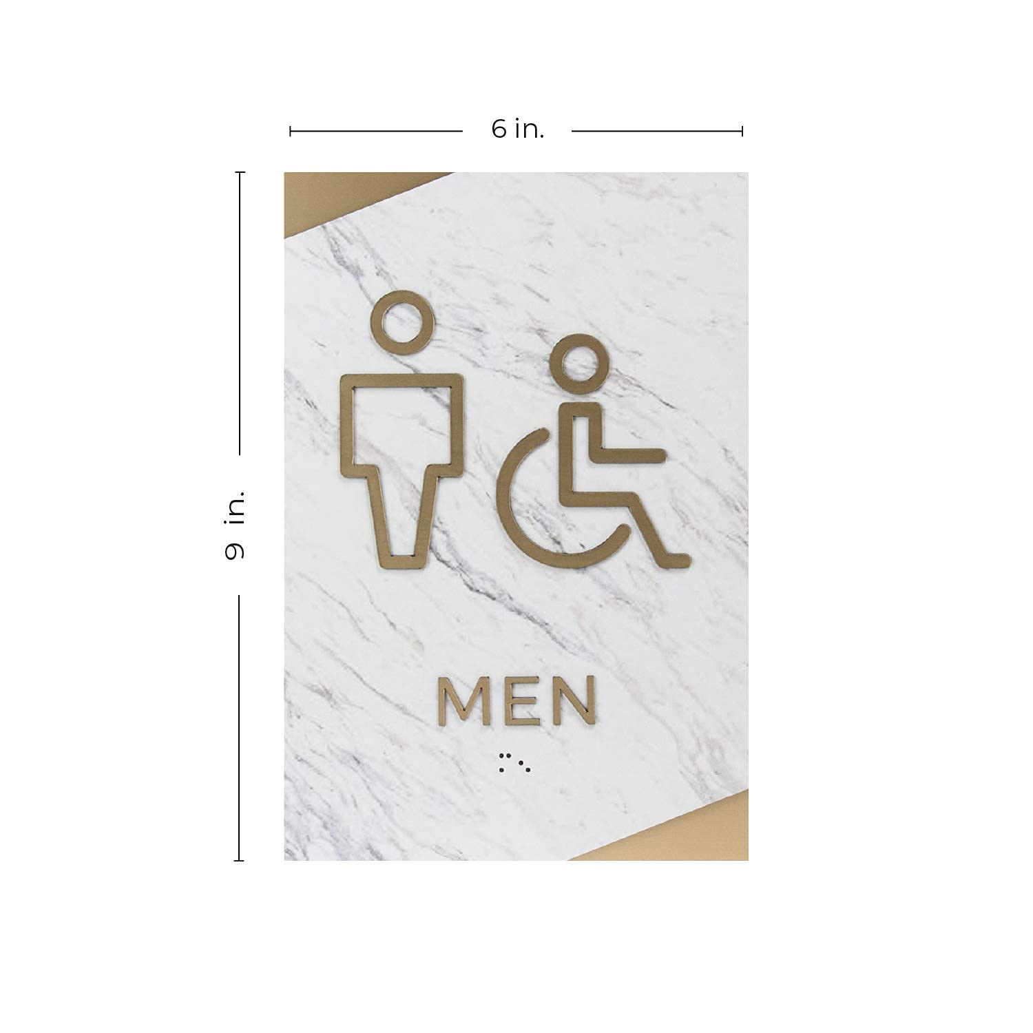 ADA Compliant Braille Restroom Signs - 6