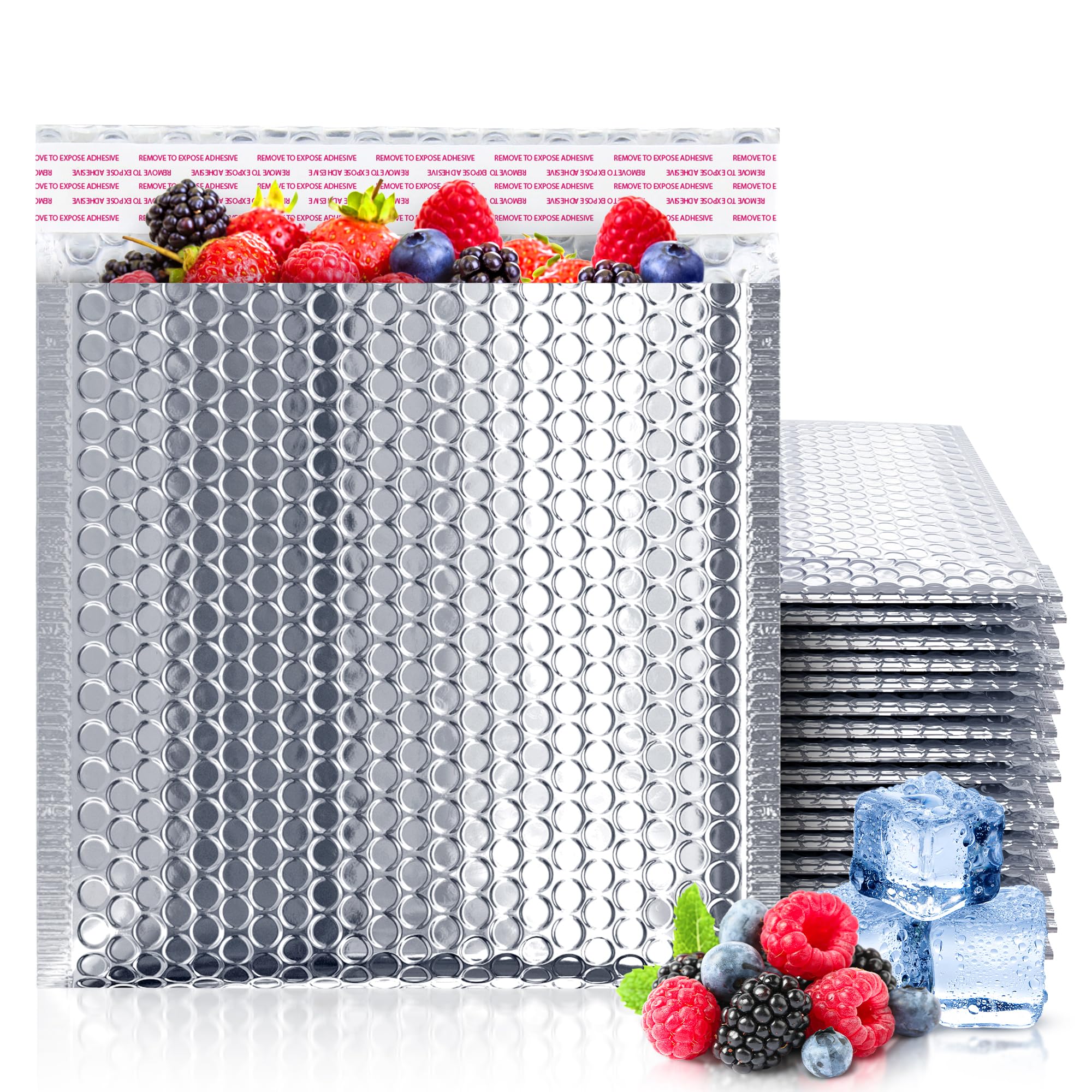 ABC Thermal Bubble Mailers 6x6 Inches (Pack of 100) - Metallic Insulated Shipping Envelopes for Cold Storage & Waterproof Protection | Perfect for Perishable Food, Pharmaceuticals & Temperature-Sensitive Items Shipping