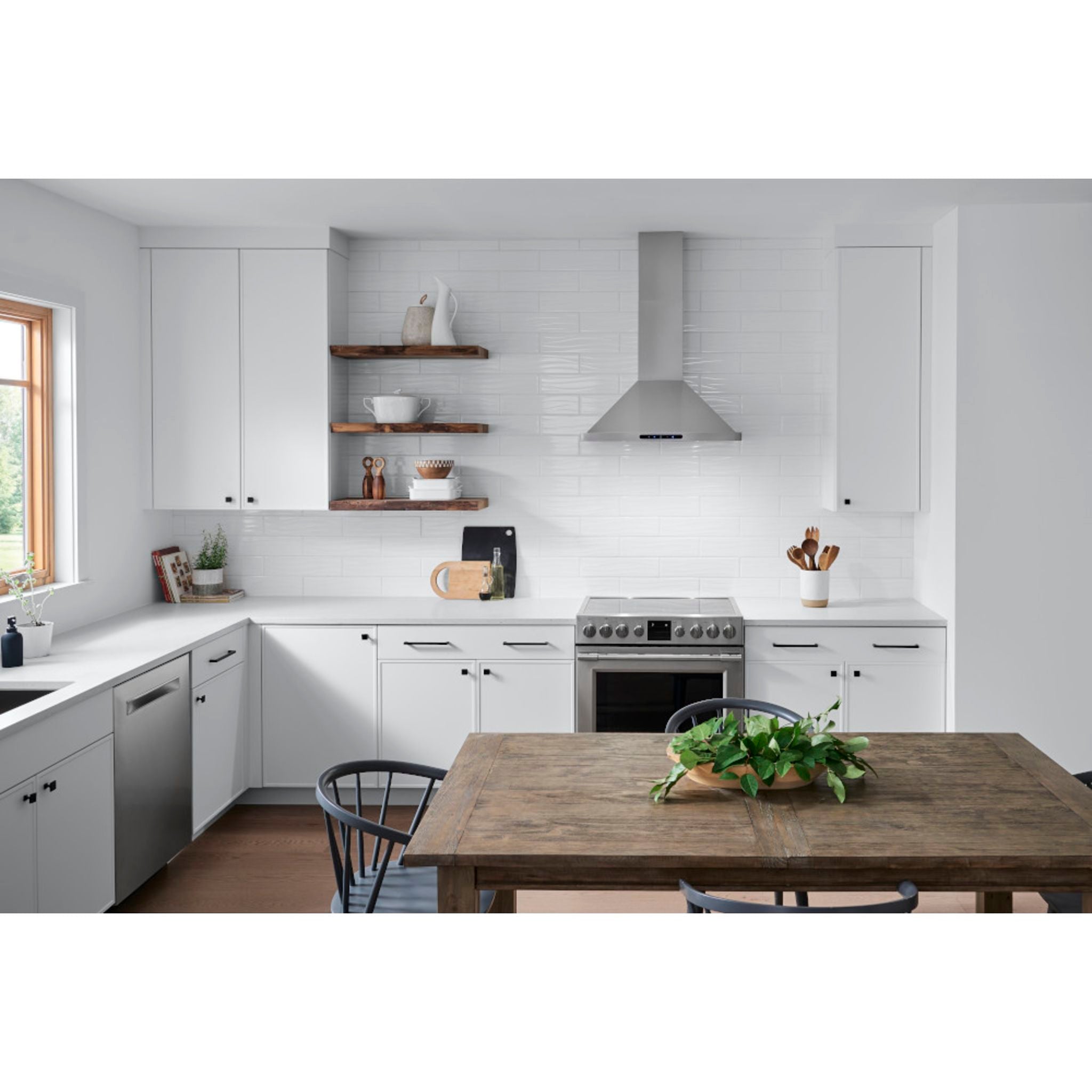 Broan EWP1366SS Stainless Steel Range Hood - 36 Inch Under Cabinet Kitchen Vent Hood with LED Lights & 3-Speed Fan - Perfect for Modern Kitchens & Cooking Spaces