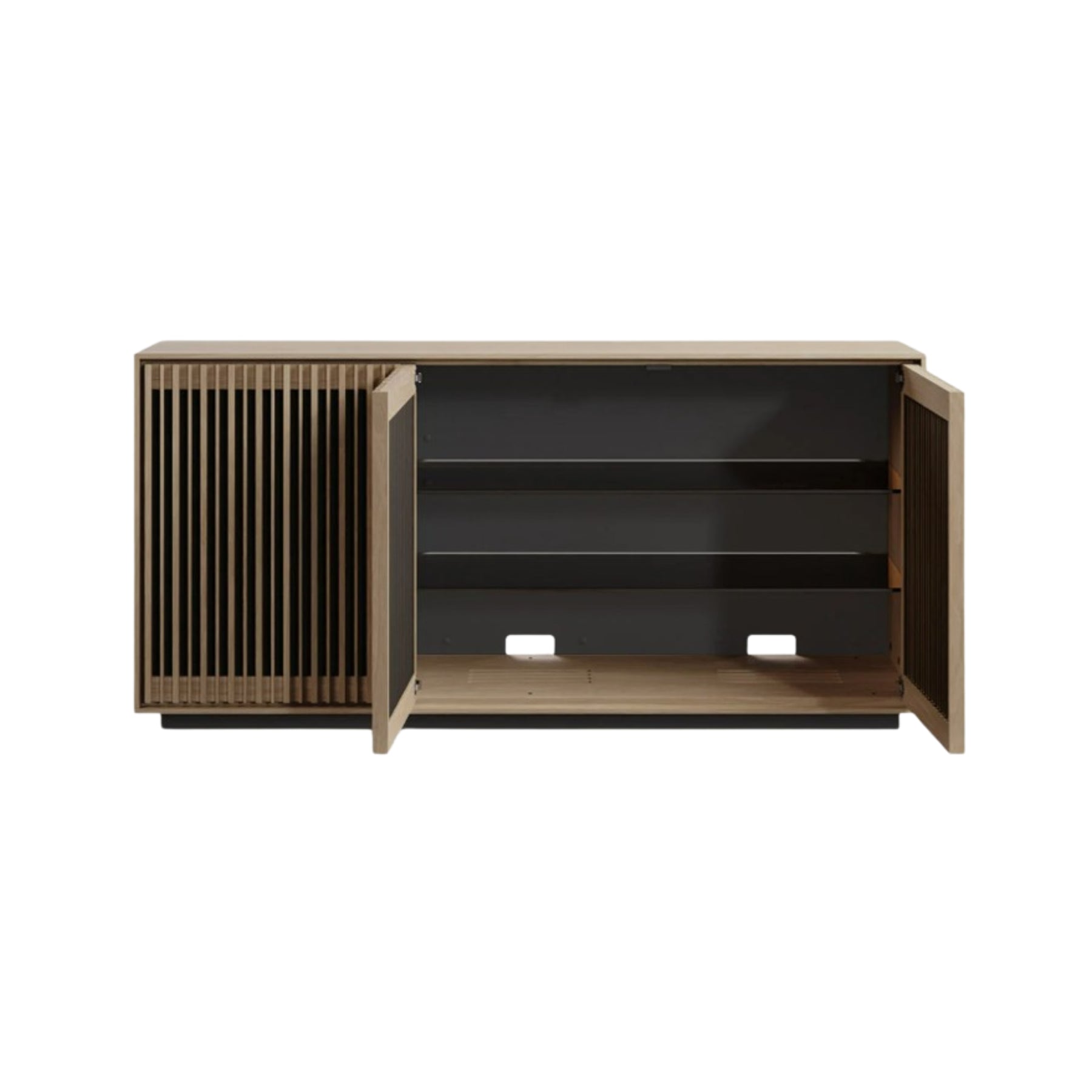 BDI 8477 Profile Media Storage Console - Modern TV Stand with Adjustable Shelves for Living Room, Home Theater & Gaming Setup