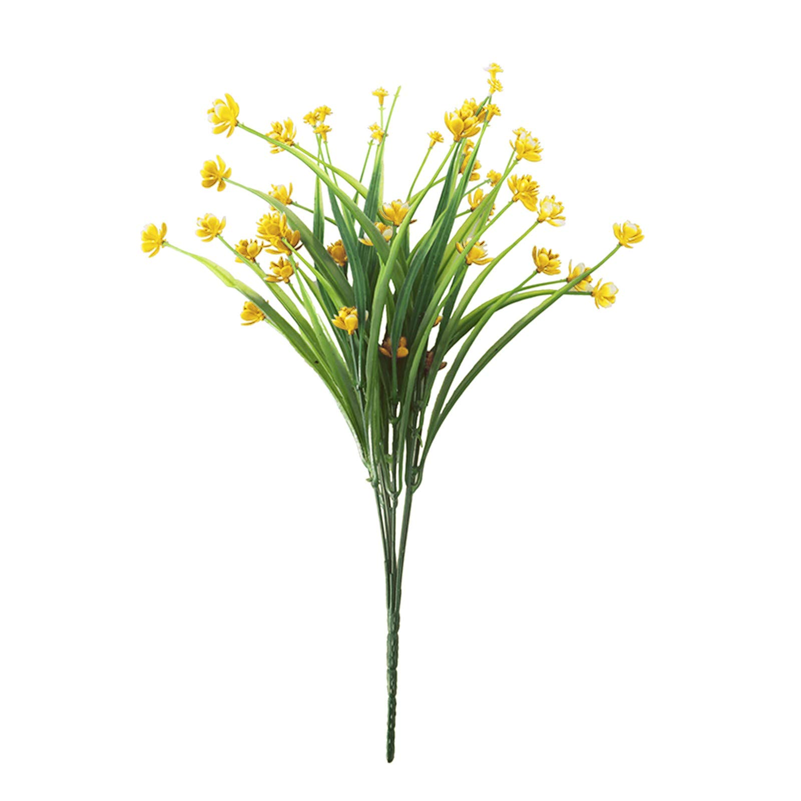 8PC Artificial Latex Flowers - Realistic Bridal Wedding Bouquet for Home Decoration & Garden Decor (Yellow) | Perfect for Weddings, Parties, Centerpieces & DIY Floral Arrangements
