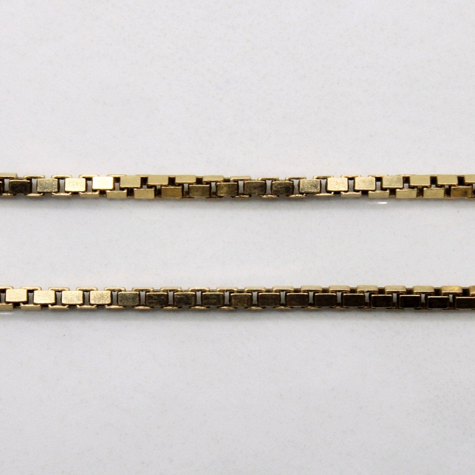 10K Yellow Gold Box Chain Necklace for Men & Women - 22 Inches - Perfect for Everyday Wear, Layering & Gifts