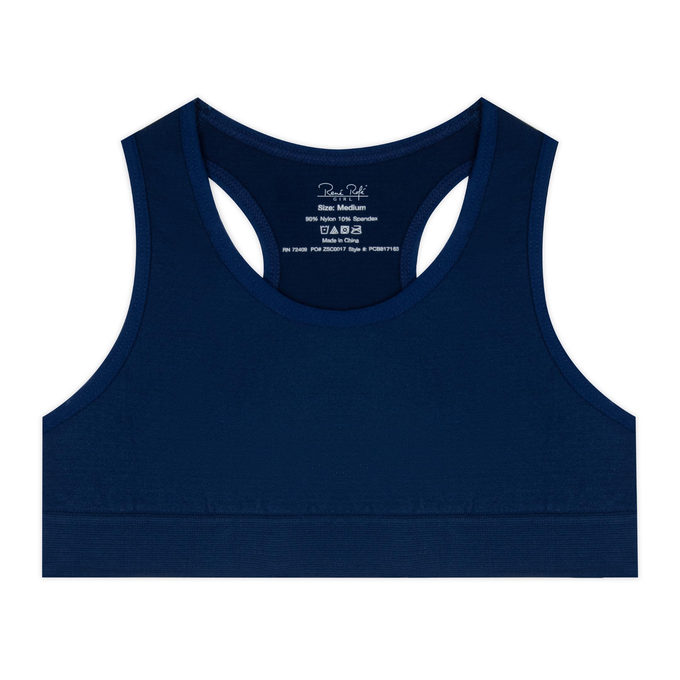2-Pack Girls Seamless Racerback Sports Bras - Soft Comfort Workout Bras for Active Girls - Perfect for Yoga, Running & Gym Training