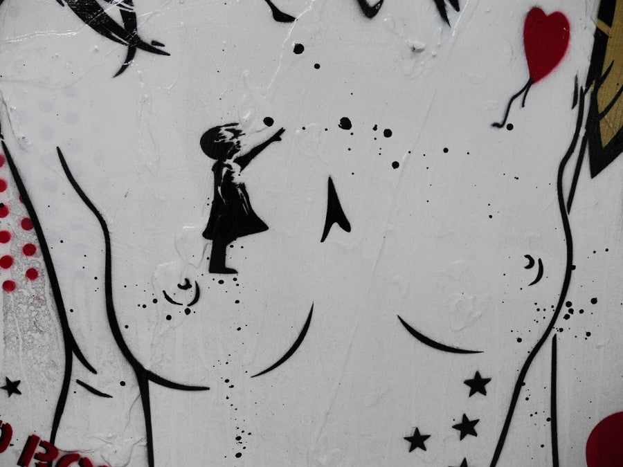 Inspiring Urban Pop Nude Angel Art Print - Modern Home Decor for Living Room, Bedroom & Office Wall Art