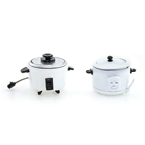 1:12 Scale Miniature Dollhouse Kitchen Accessories - Tiny Rice Cooker for Dollhouse Miniatures | Perfect for Dollhouse Decor, DIY Crafts & Collectibles