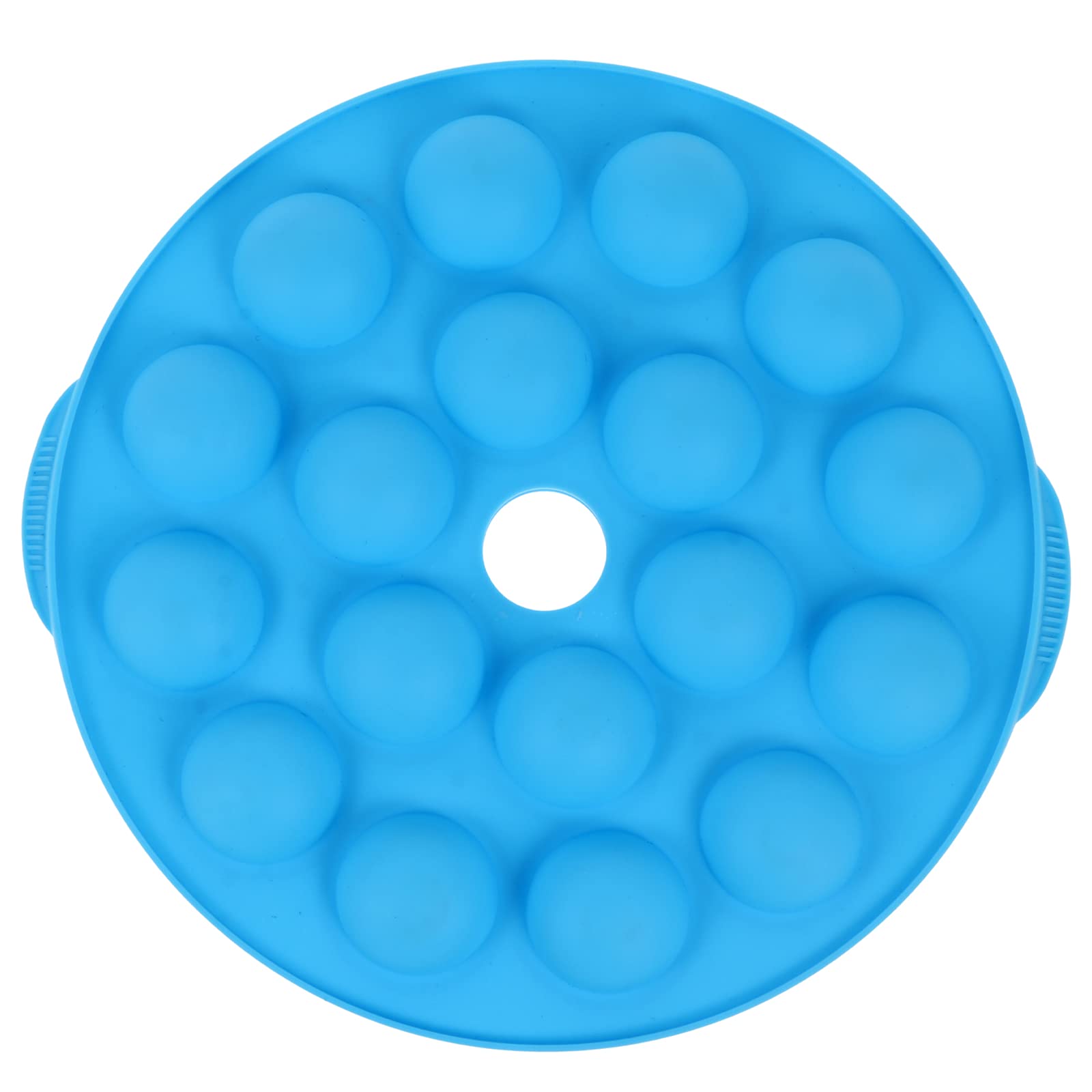 Cabilock 18 Holes Round Silicone Lollipop Cake Mold - Durable & Non-Stick Cake Pop Maker for Baking (Blue) - Perfect for Birthday Parties, Baby Showers & DIY Desserts