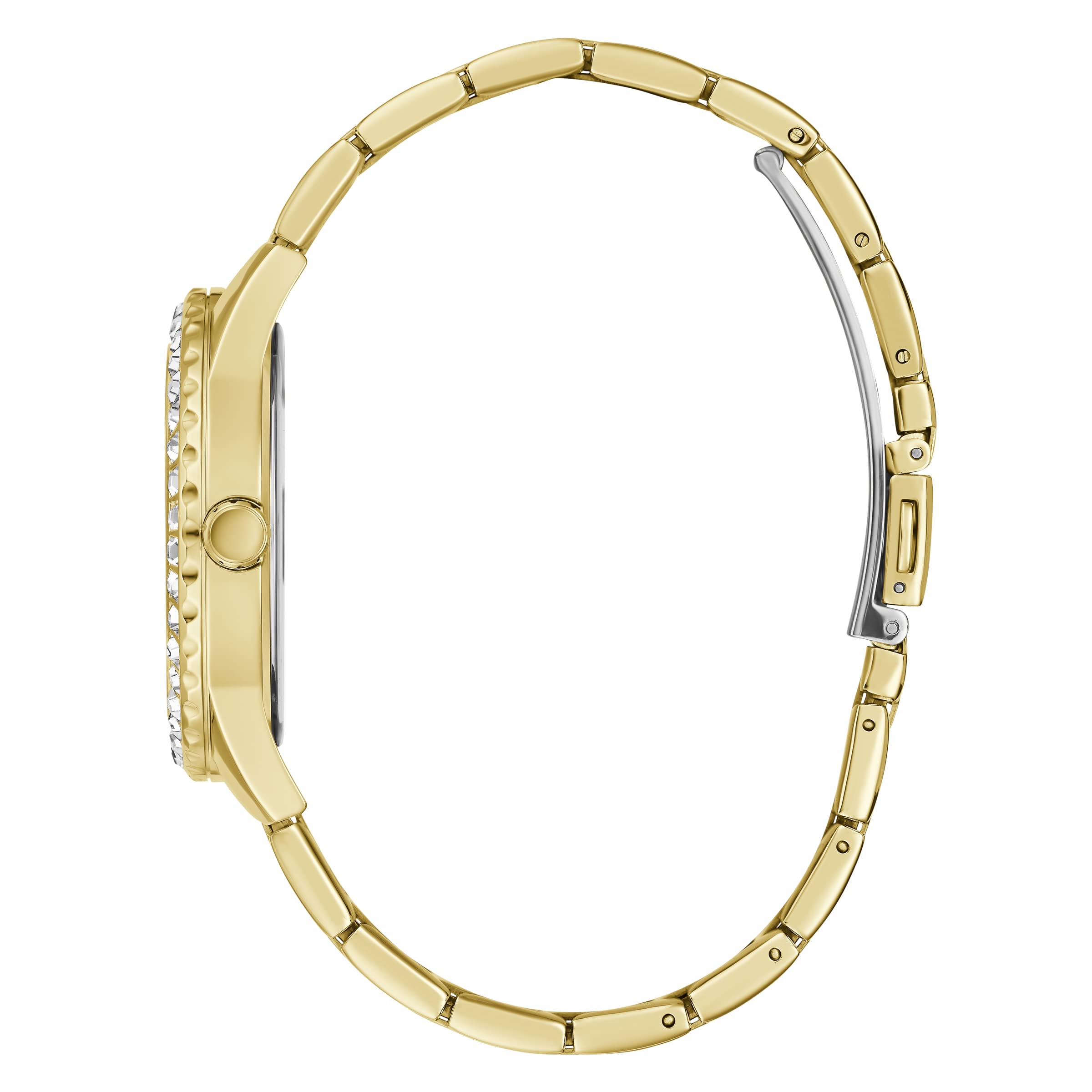GUESS Women's 38mm Sport Watch with Glitter & Crystal Accents - Perfect for Gym, Workout, and Everyday Wear