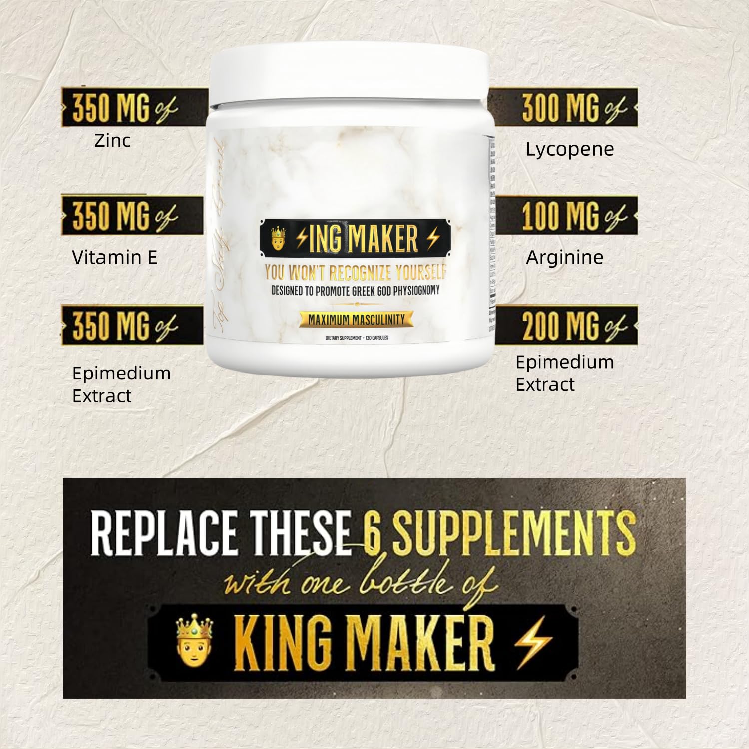 King - Premium Men's Performance Formula to Unlock True Potential & Conquer Challenges | Boost Confidence for Workouts, Career & Daily Life
