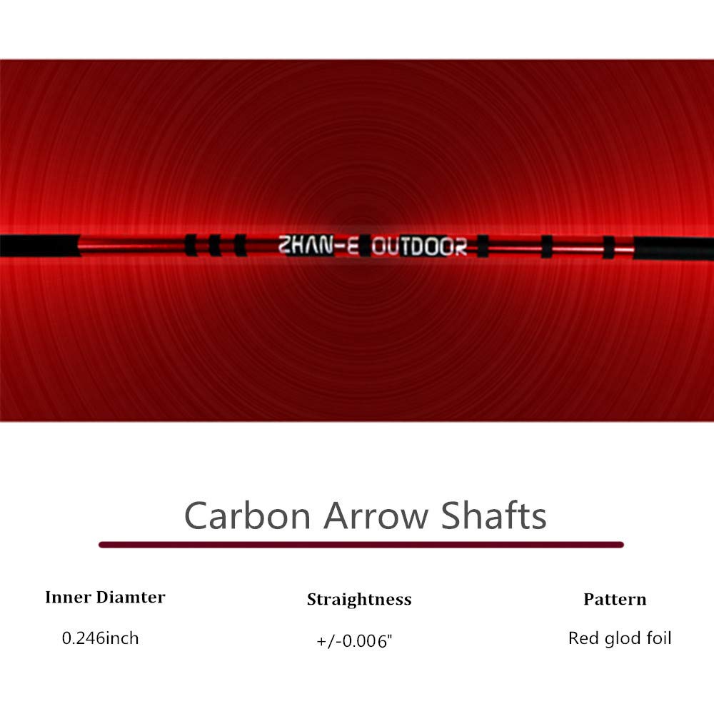 500 Spine Practice Archery Target Youth Arrow Shafts with Aluminum Inserts - 12/24 Pack for Compound & Recurve Bows - Perfect for Outdoor Training, Hunting Practice, and Youth Archery Competitions
