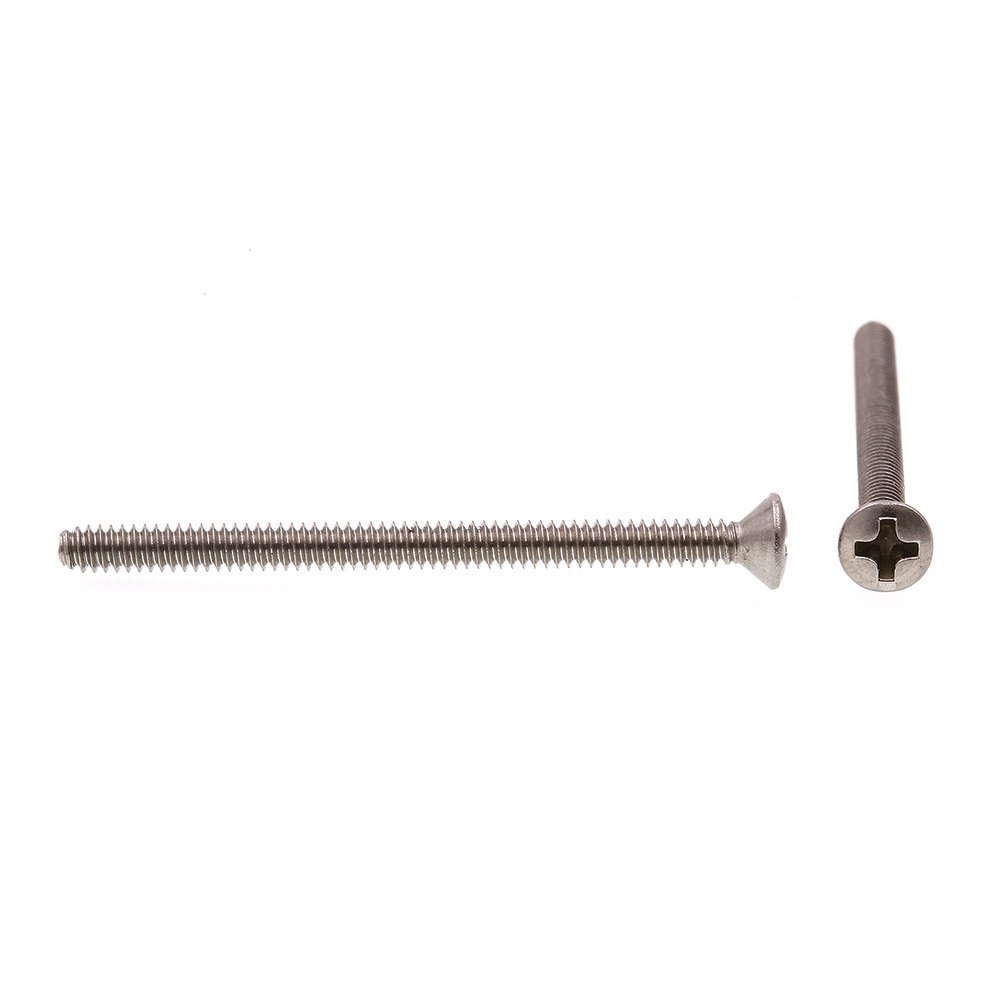 Prime-Line 9010582 #6-32 x 2 Inch Oval Head Phillips Machine Screws - 18-8 Stainless Steel (Pack of 100) - Ideal for Electronics, Furniture Assembly & DIY Projects