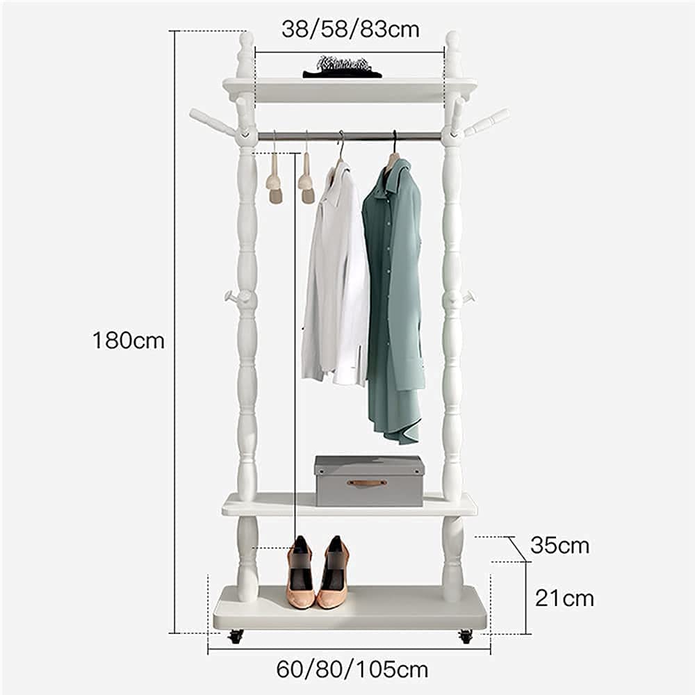 Premium Wall Mounted Hooks for Clothes, Shoes, Hats & Handbags - Space Saving Entryway & Bedroom Organizer - Perfect for Hallways, Closets & Dorm Rooms