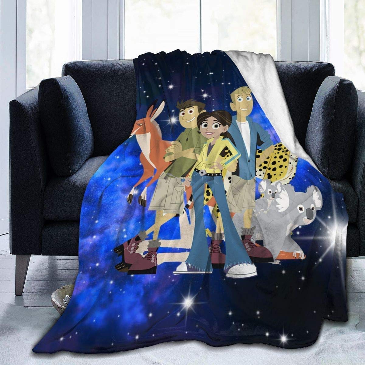 Wild Kratts Flannel Plush Soft Throw Blanket - Cozy Lightweight Decorative Couch Blanket for Kids & Adults - Perfect for Bed, Sofa, Movie Nights & Gifts